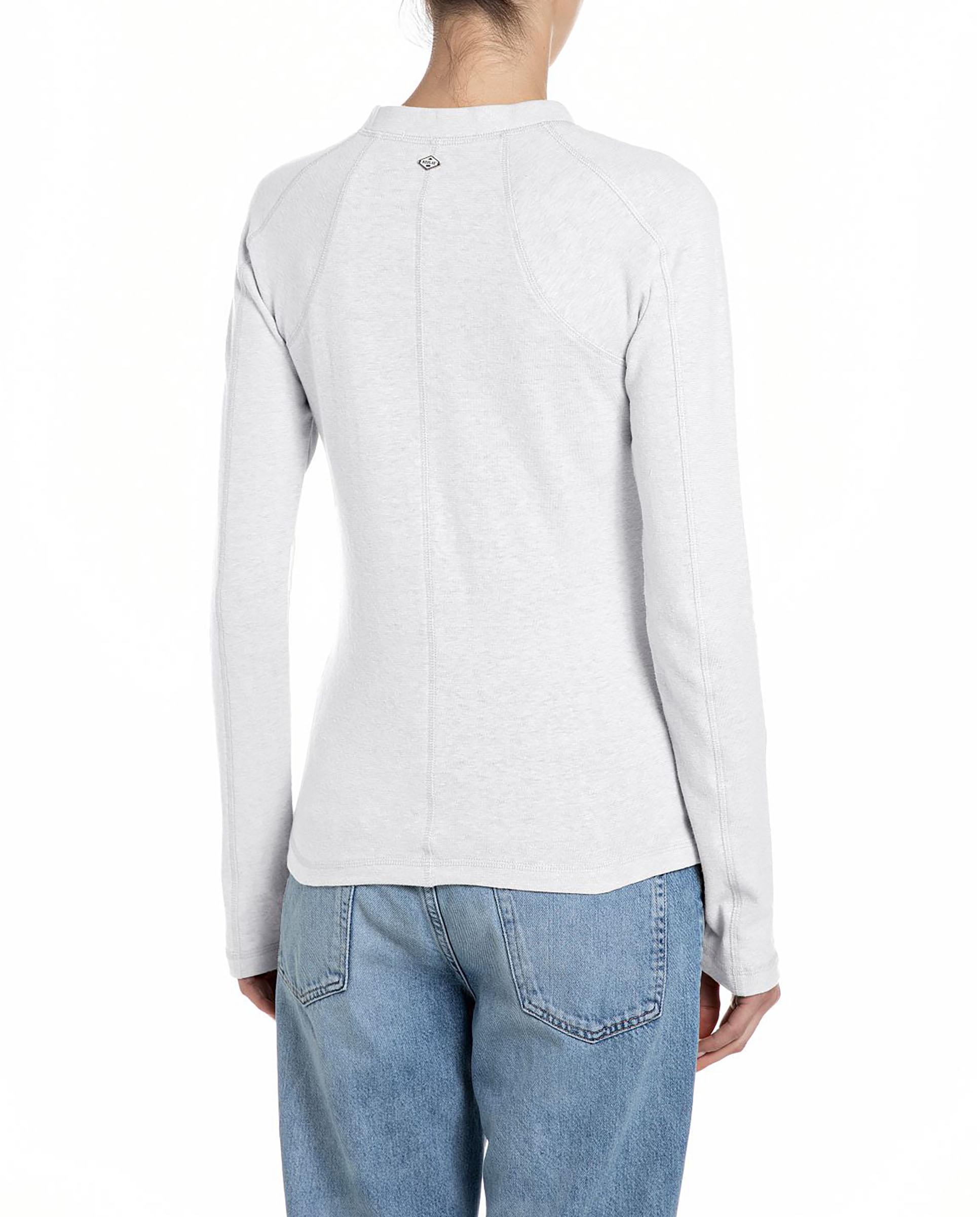 Camiseta de mujer ajustada de manga larga - Replay - Blanco Blanco-2