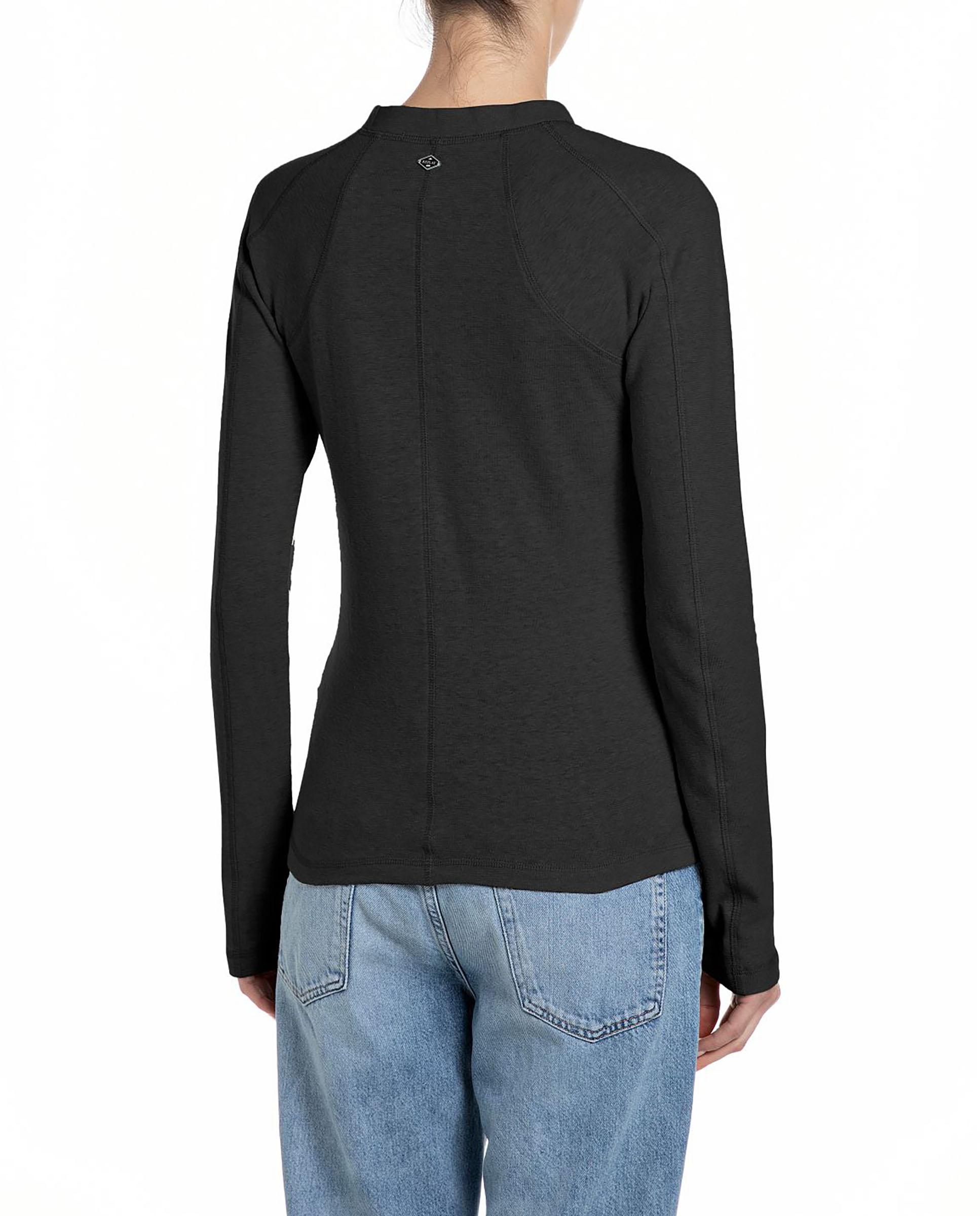 Camiseta de mujer ajustada de manga larga - Replay - Negro Negro-2