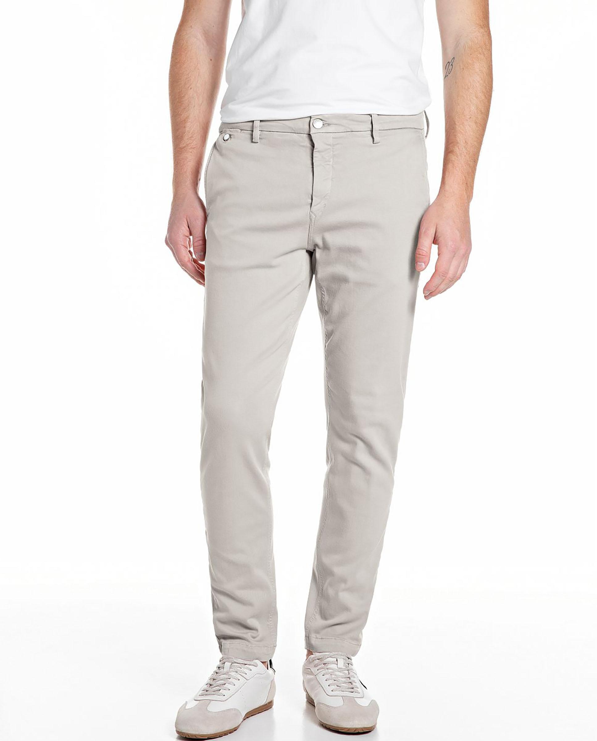 Replay - Chino de hombre regular fit de algodón elástico.