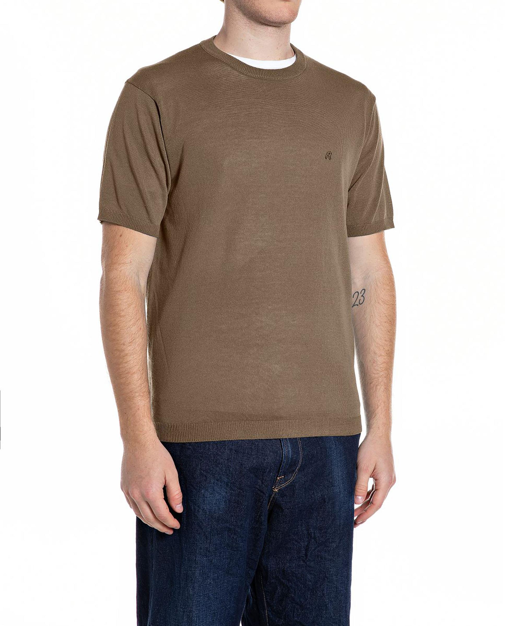 Imagen 0 de Jersey de hombre de cuello redondo y manga corta Verde oscuro