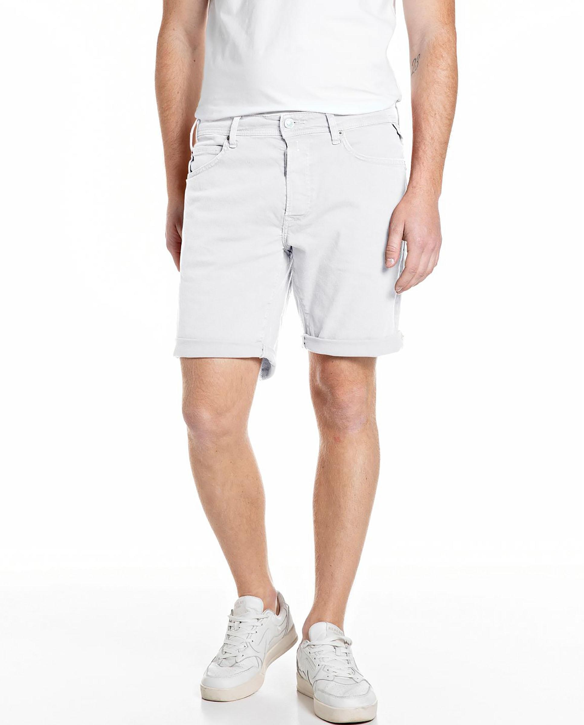 Replay - Bermuda vaquera de hombre classic fit cinco bolsillos.