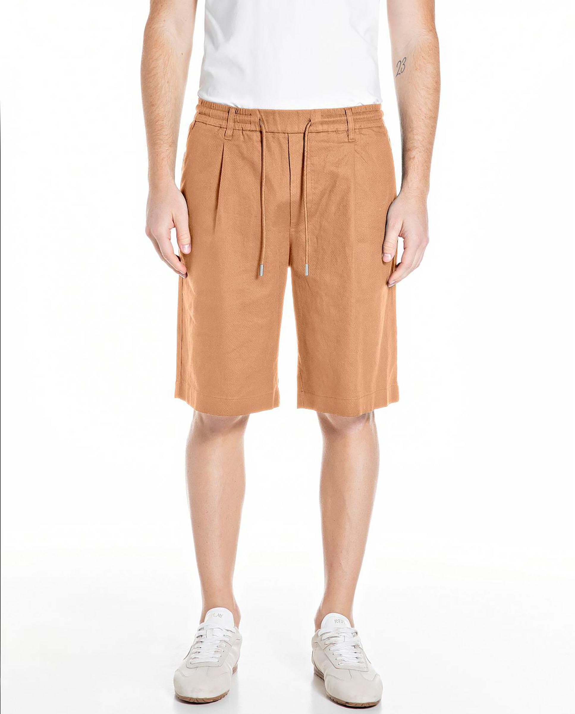 Bermuda de hombre regular fit con cordón - Replay - Camel Camel-1