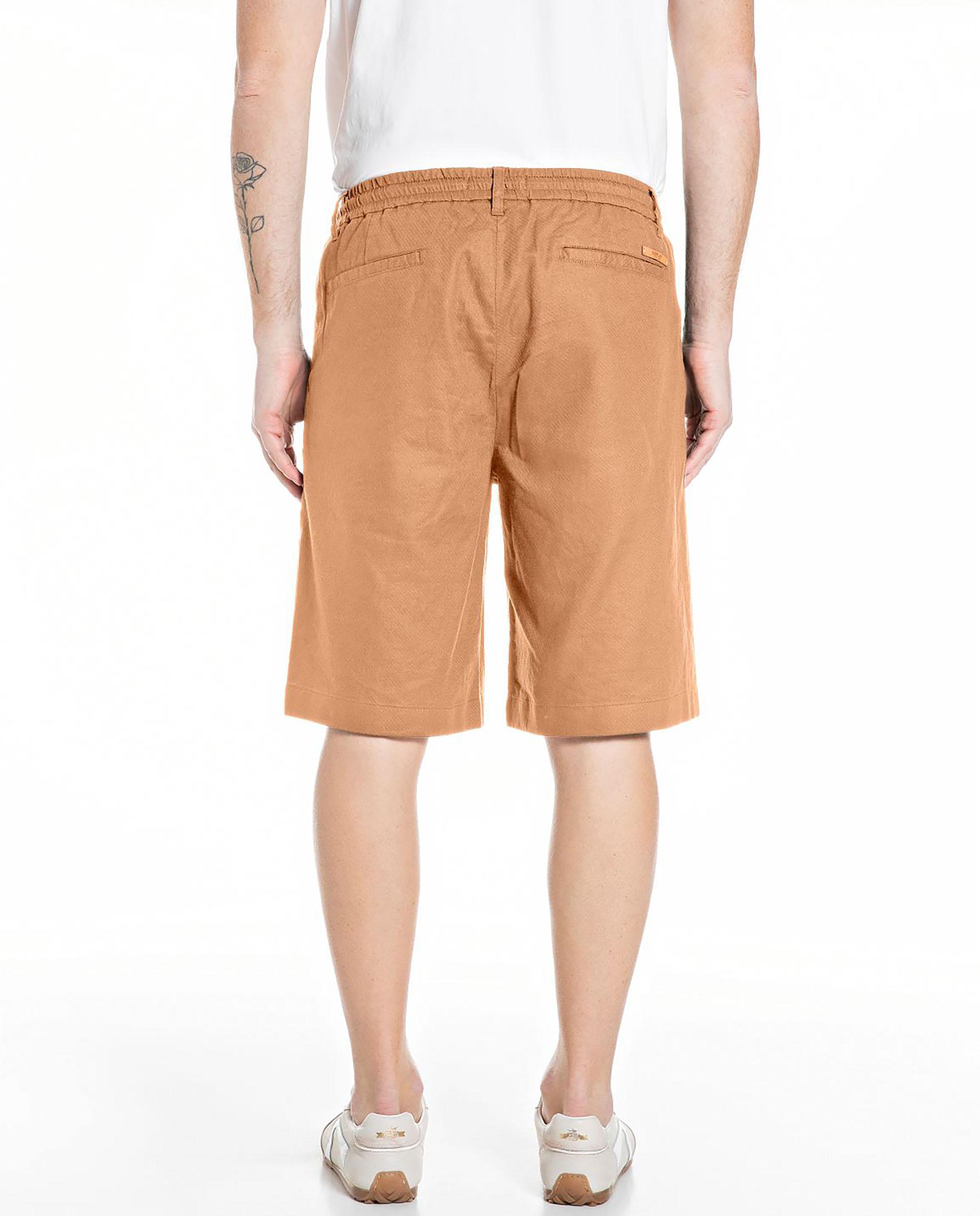 Bermuda de hombre regular fit con cordón - Replay - Camel Camel-2