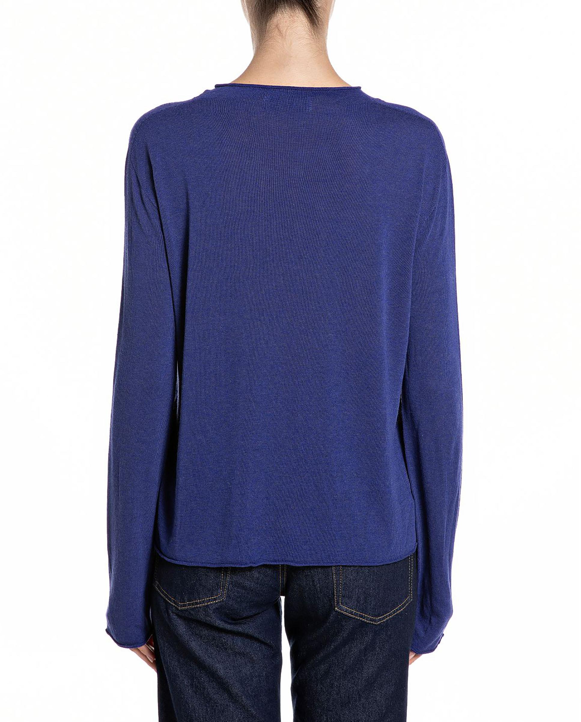 Jersey de mujer de punto fino con cuello redondo - Replay - Morado Morado-2