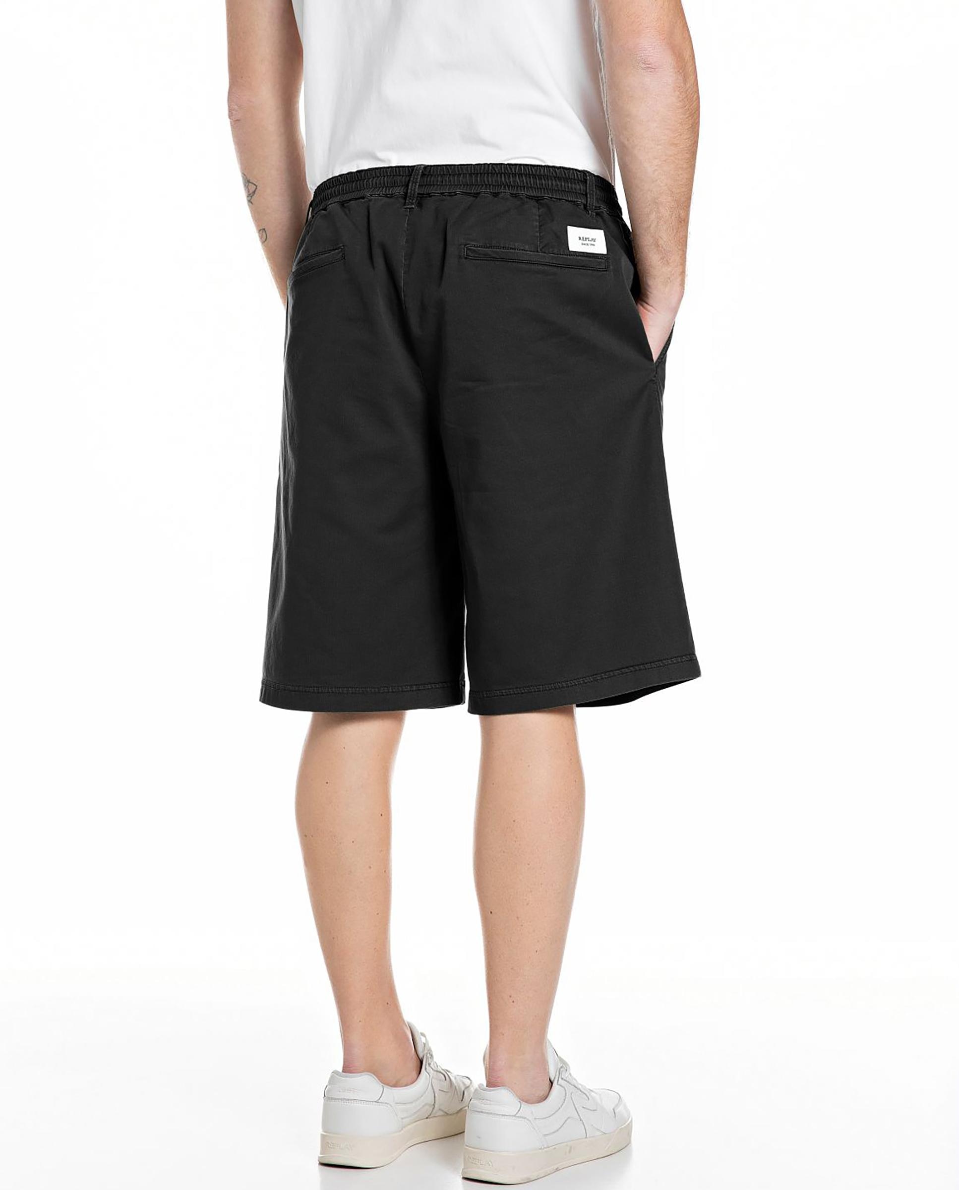 Imagen 2 de Bermudas de hombre regular fit con cordón - Replay - Negro Negro