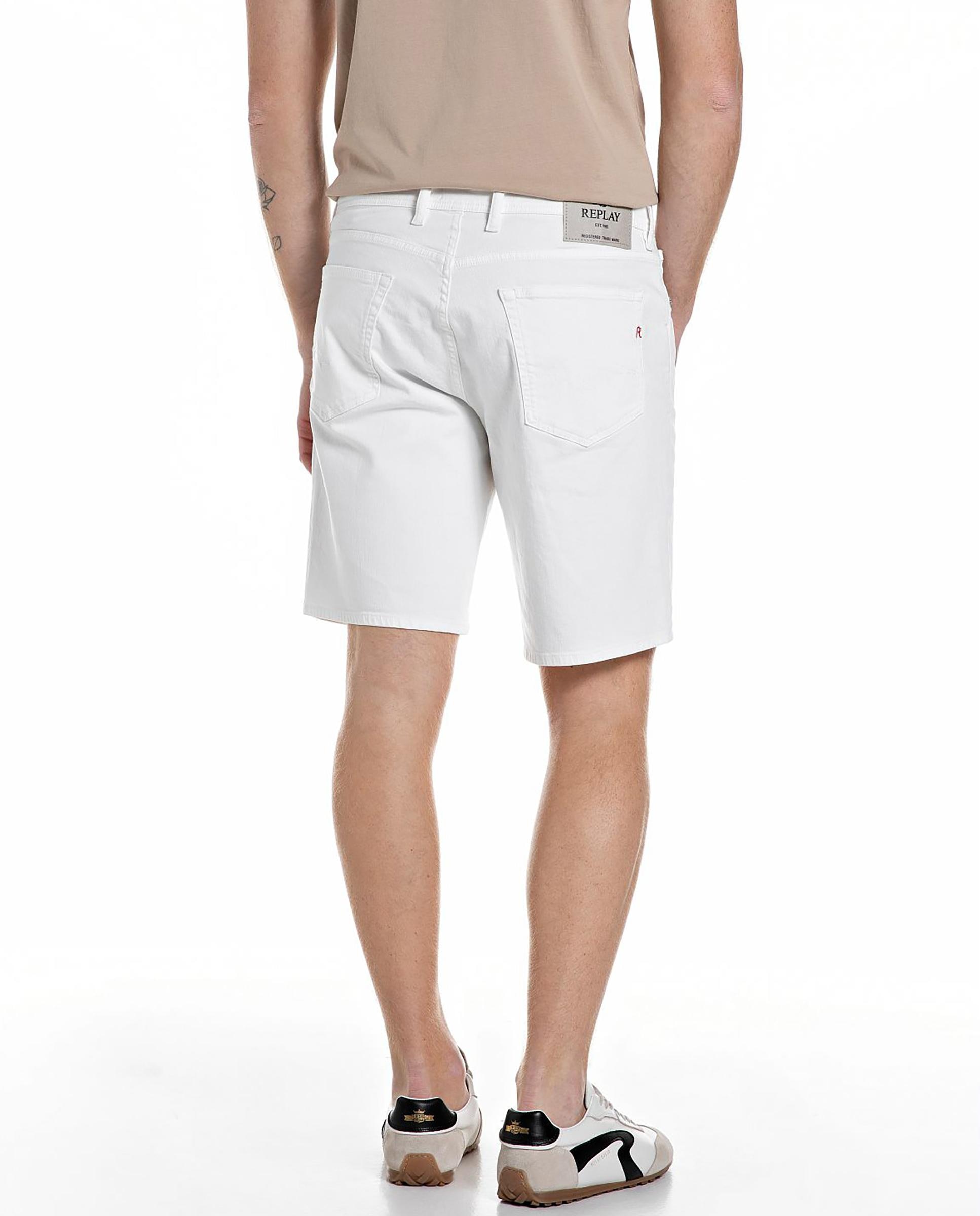 Bermudas de hombre de algodón cinco bolsillos - Replay - Crudo Crudo-2