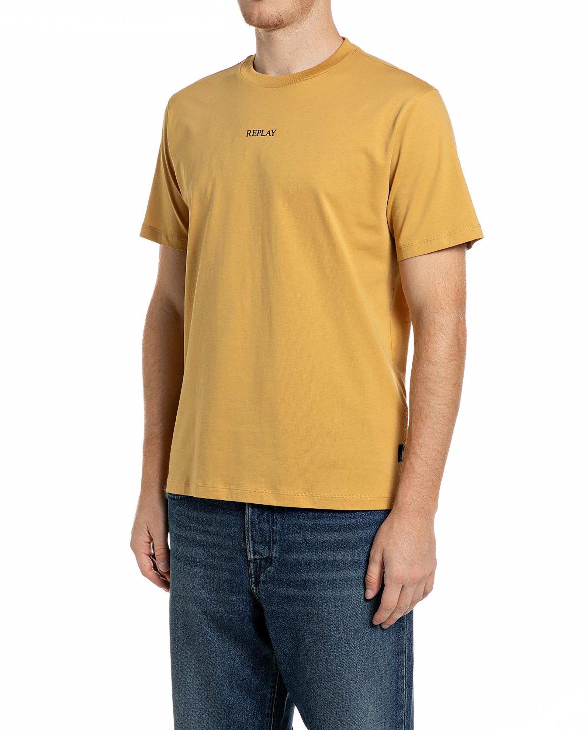 Imagen 0 de Camiseta de hombre de algodón de manga corta Mostaza