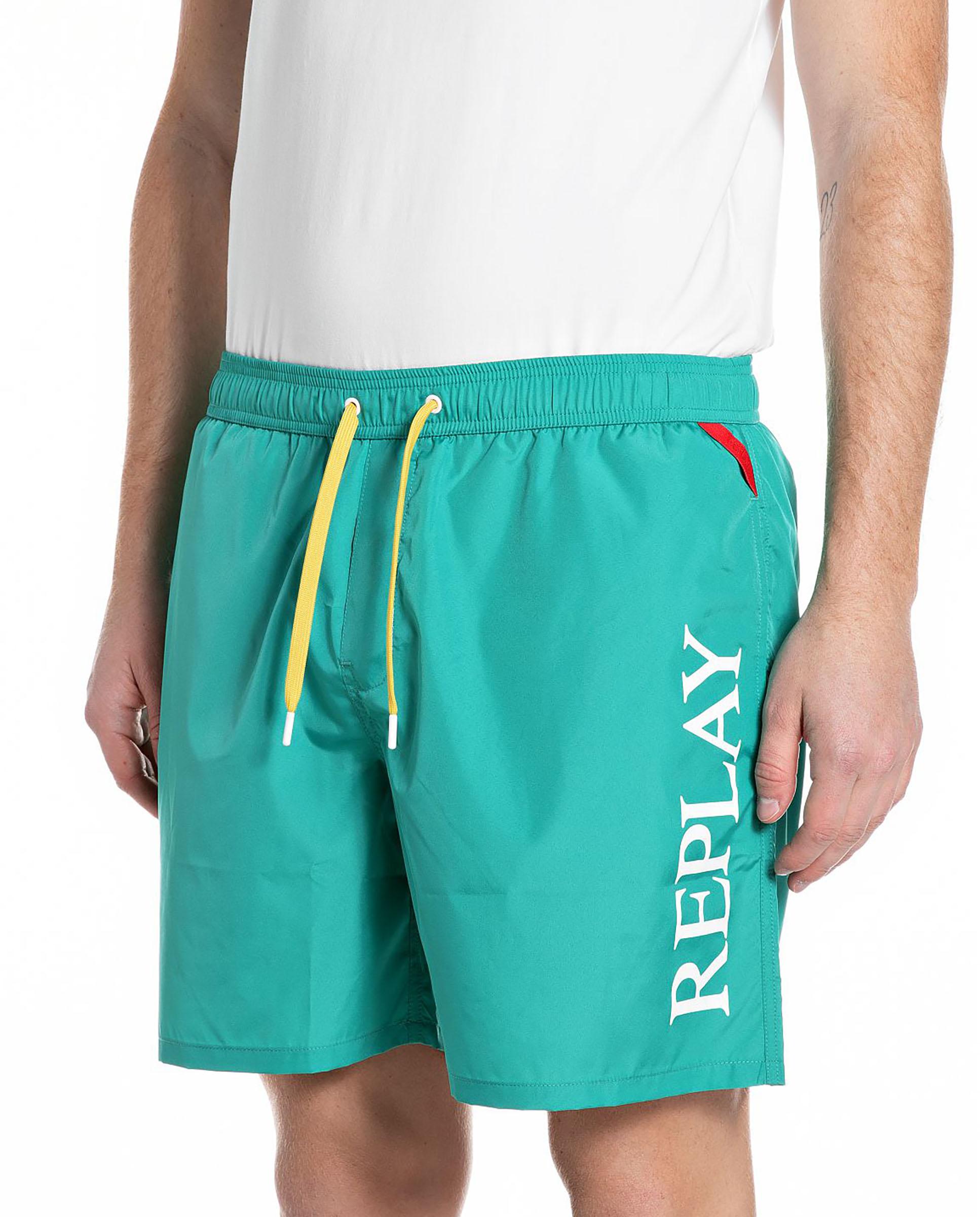 Imagen 0 de Bañador bermuda de hombre liso con cordón Turquesa