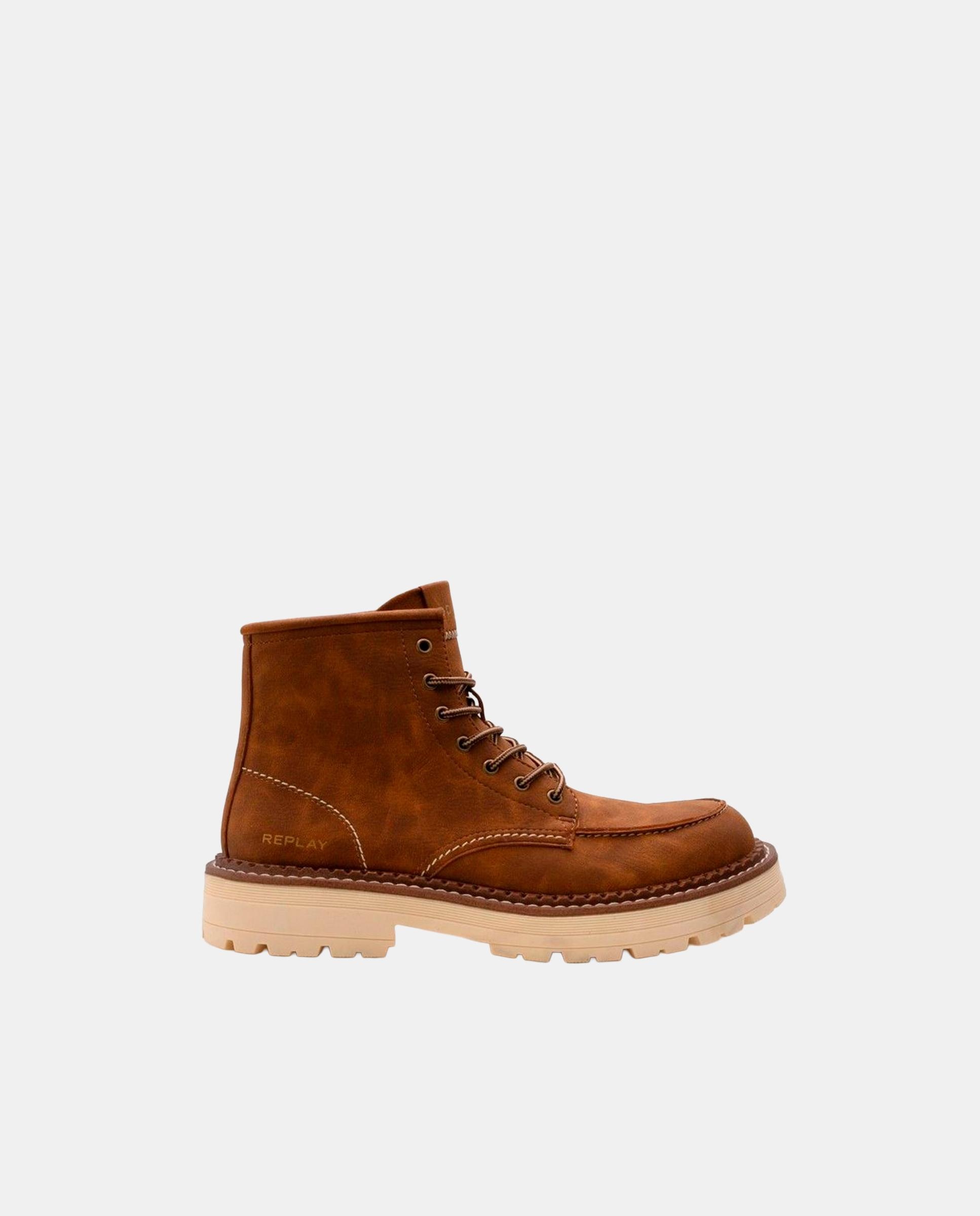 Imagen 1 de Botas de hombre con cordones Camel