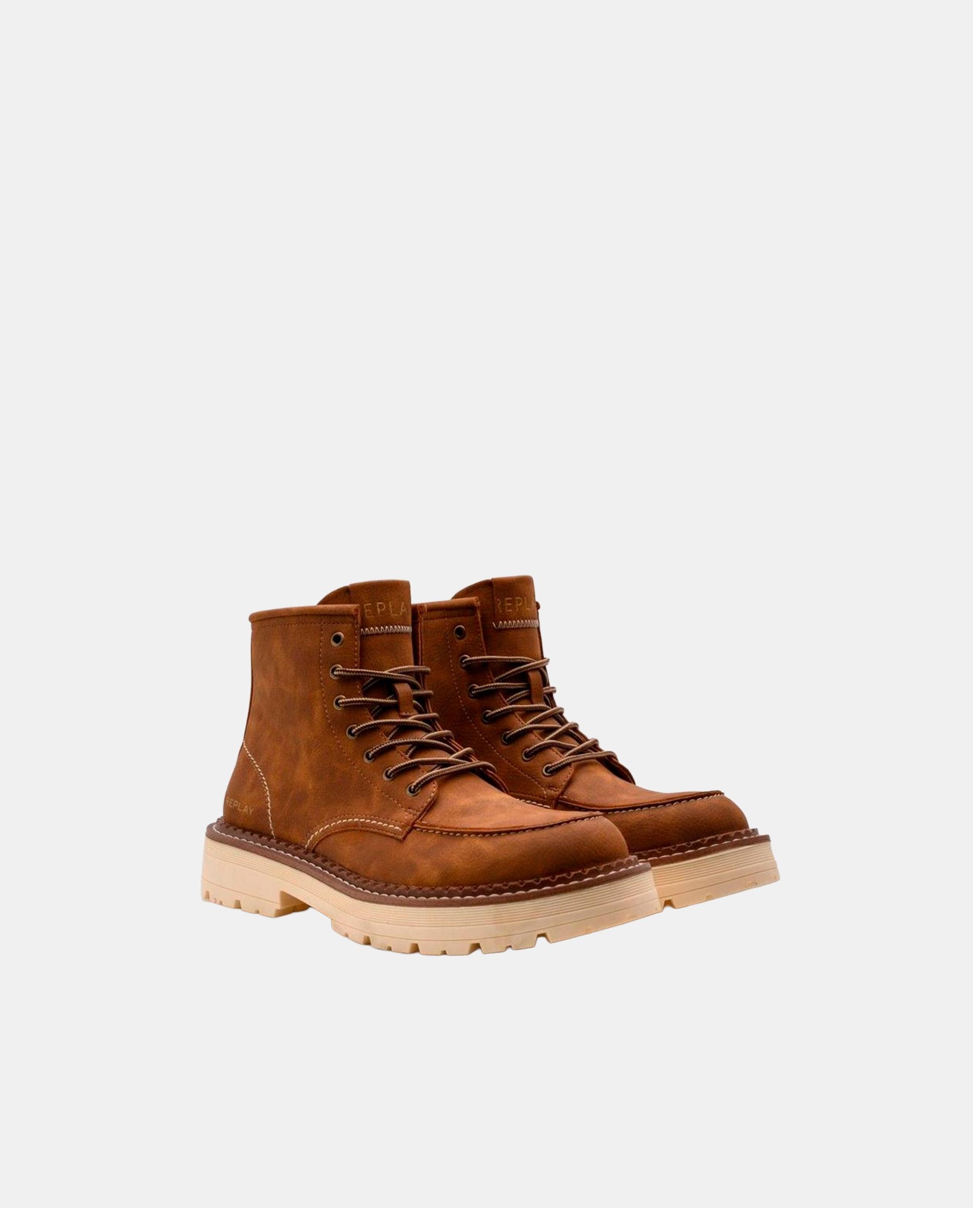 Imagen 3 de Botas de hombre con cordones - Replay - Camel Camel