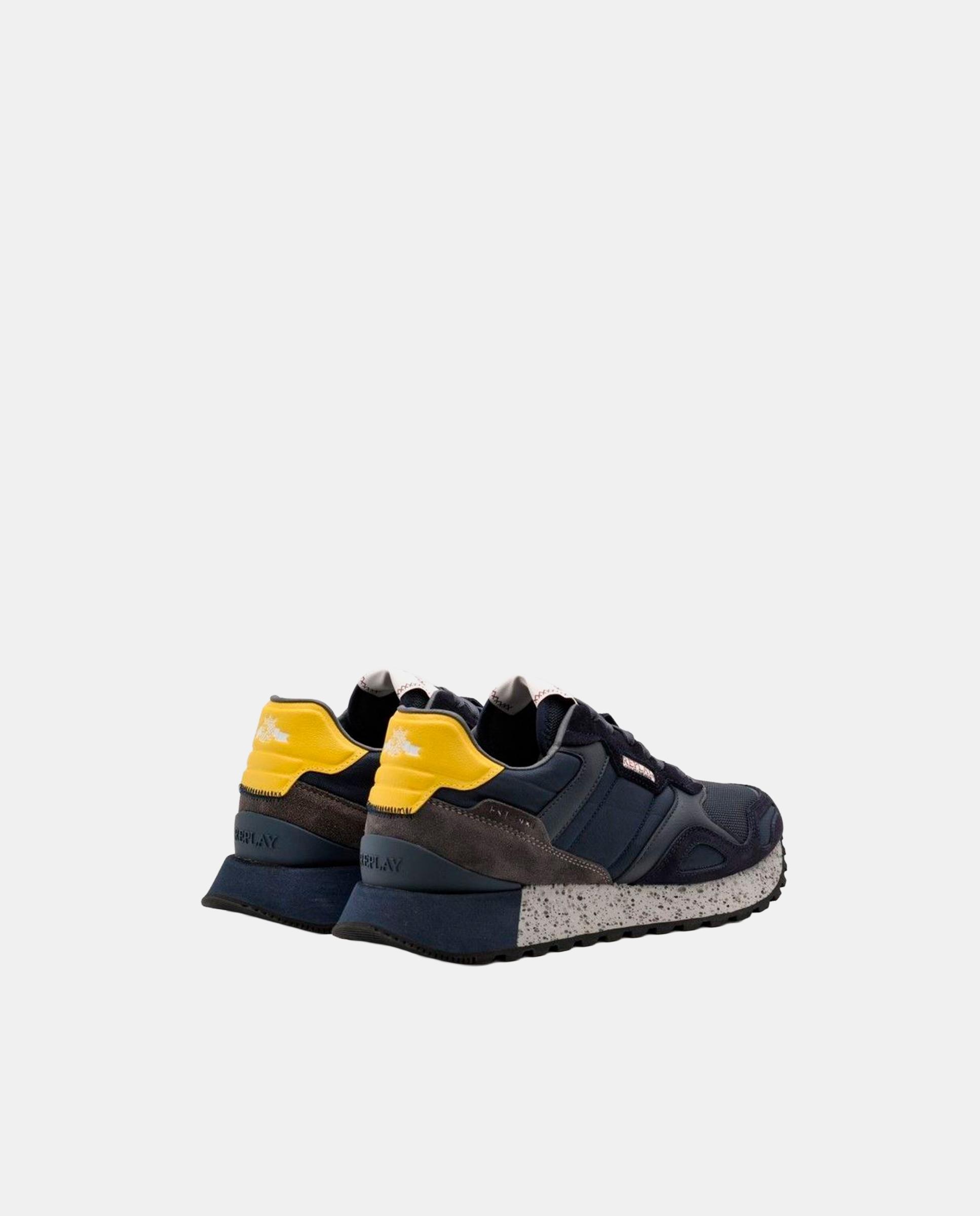Zapatillas deportivas de hombre con cordones y suela tipo esponja - Replay - Azul marino Azul marino-2