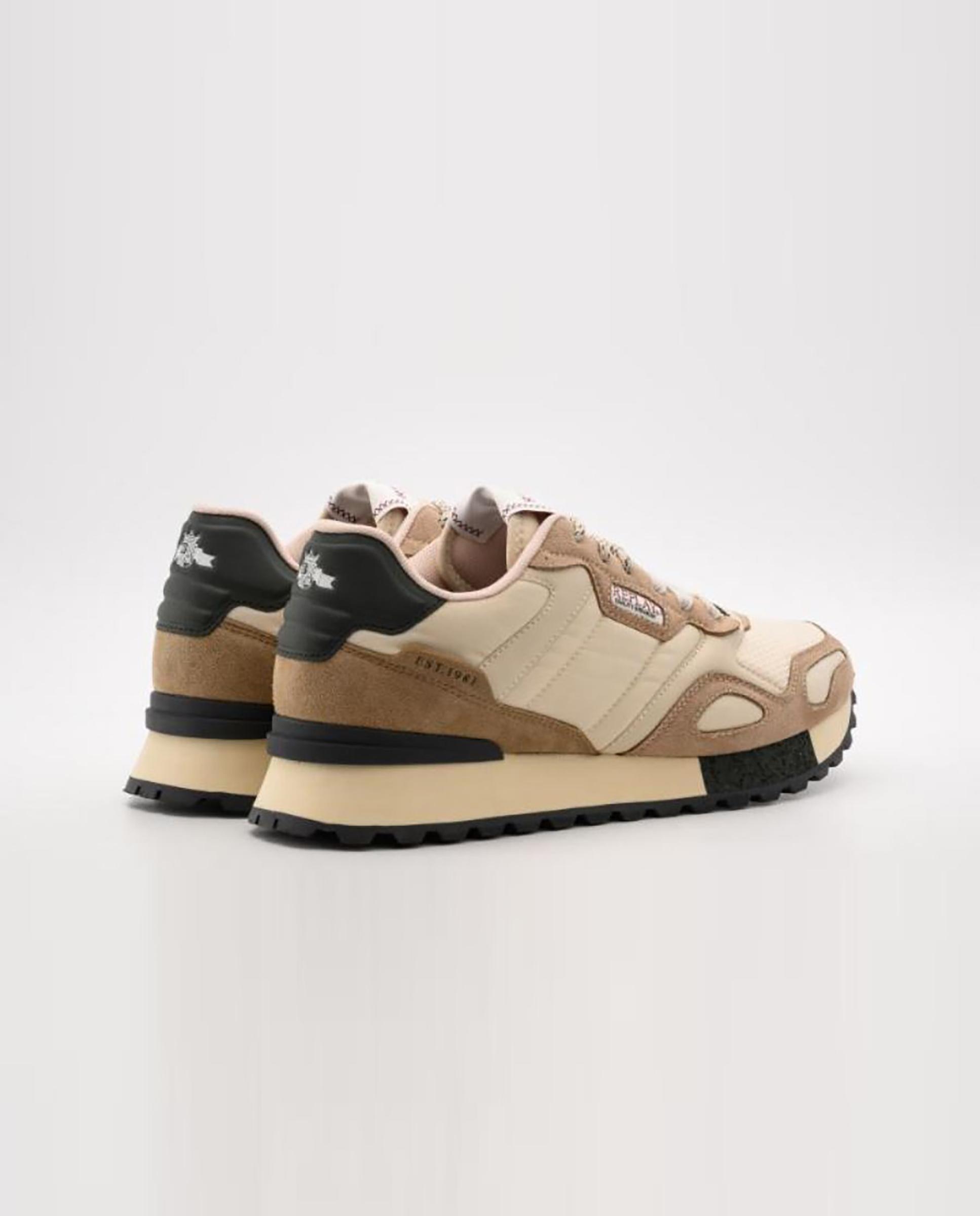 Zapatillas deportivas de hombre con cordones y detalles traseros y en suela - Replay - Beige Beige-2