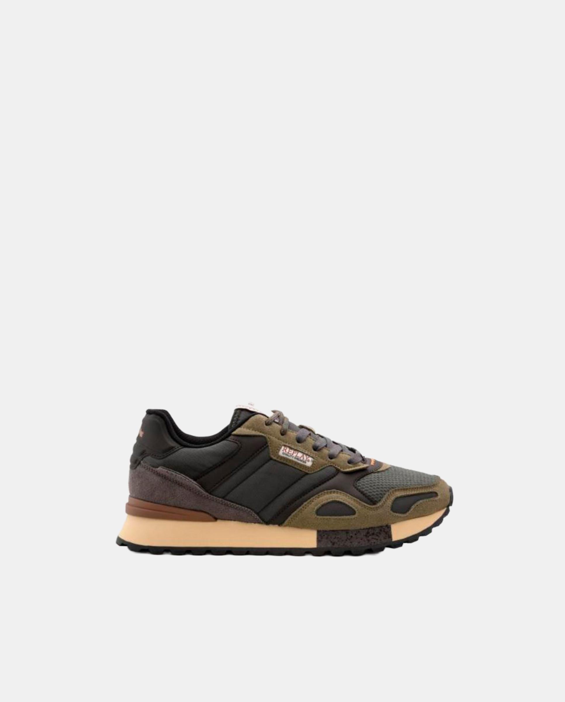 Imagen 0 de Zapatillas deportivas de hombre con cordones y detalle en la suela. Gris