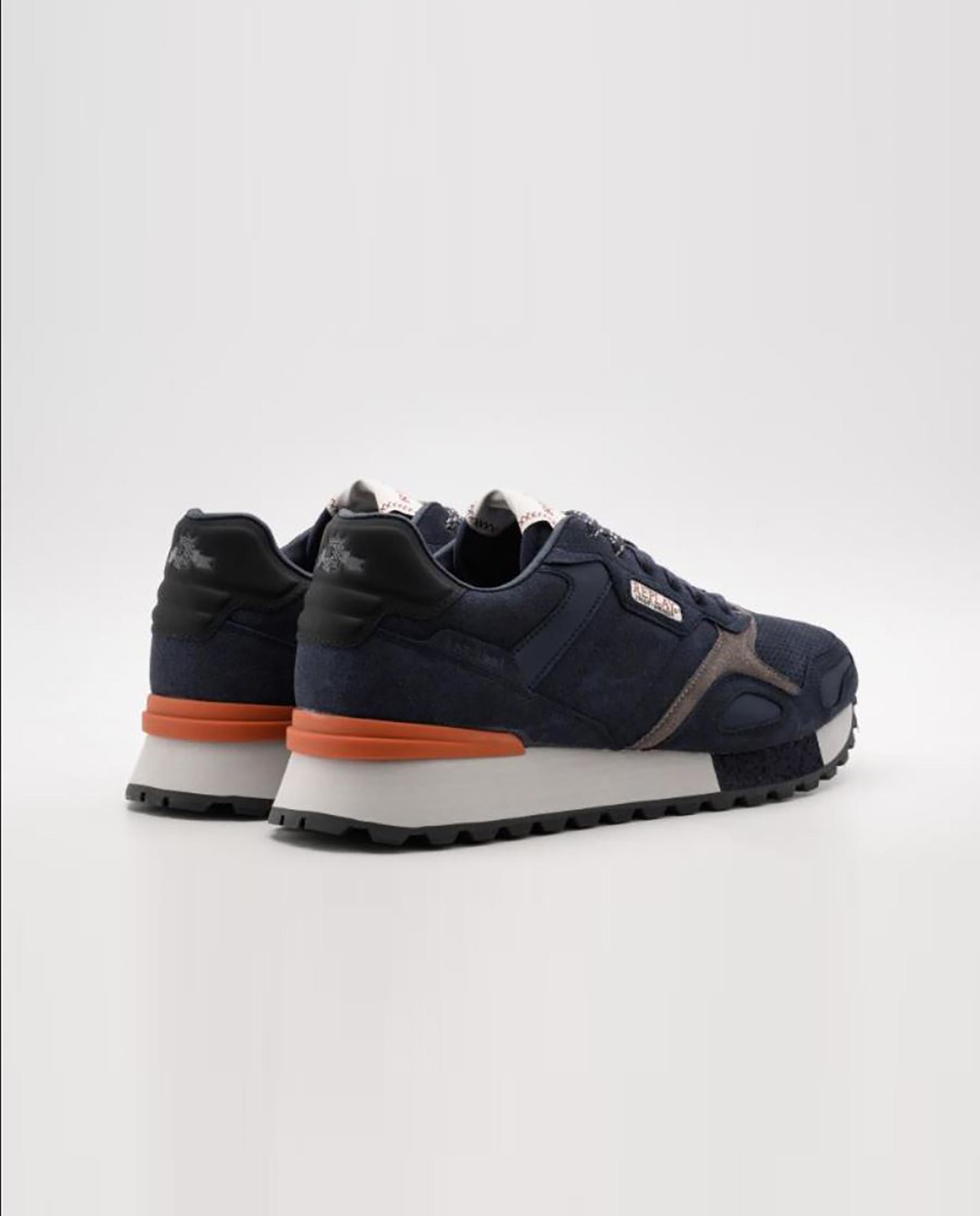 Zapatillas deportivas de hombre con cordones y detalles traseros - Replay - Azul marino Azul marino-2
