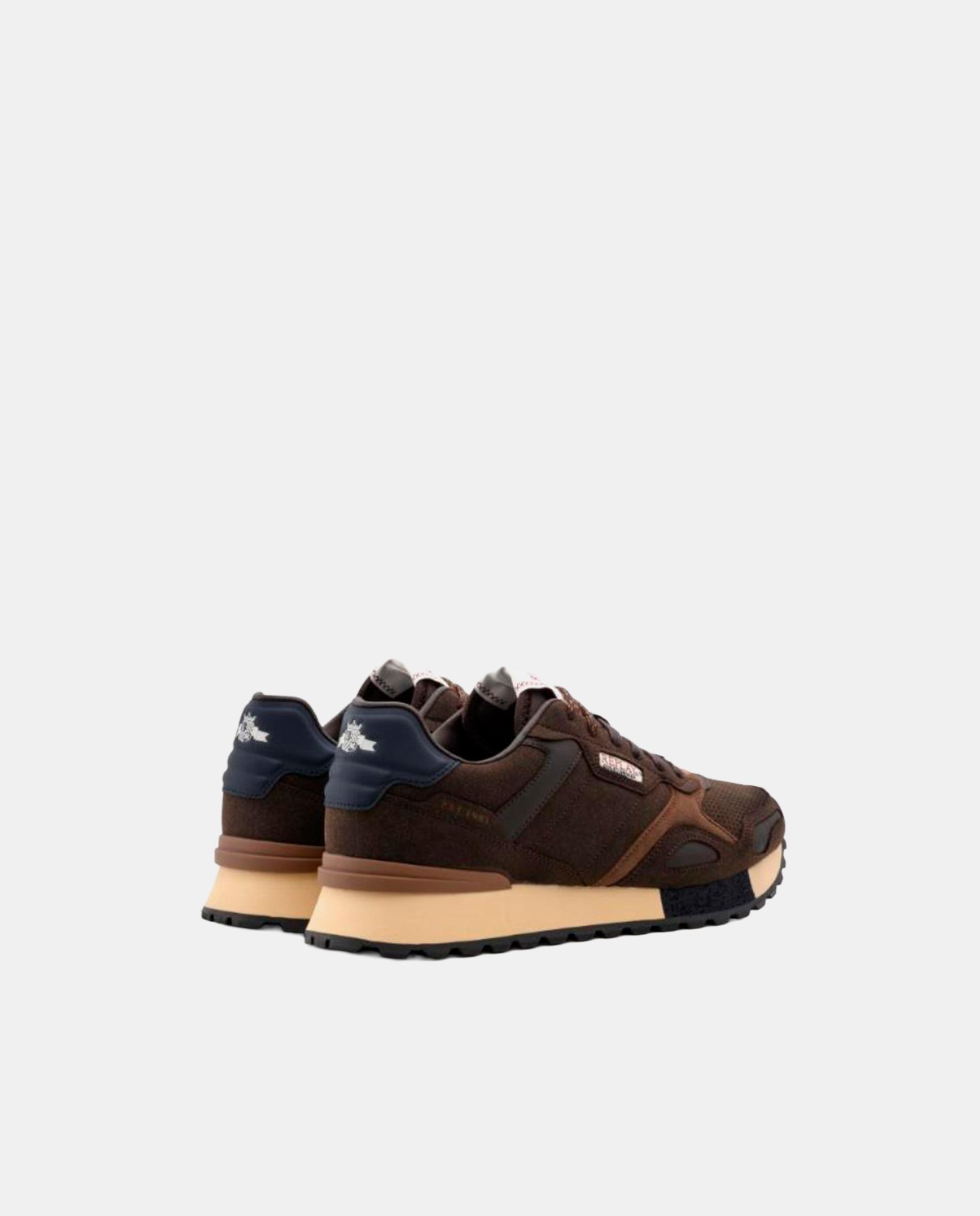 Zapatillas deportivas de hombre con cordones y con detalle en la parte trasera - Replay - Marrón Marrón-2