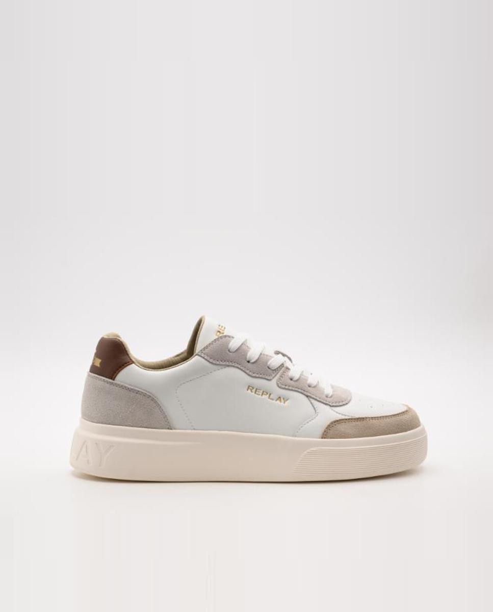 Imagen 0 de Zapatillas deportivas de hombre con cordones  y letras laterales Blanco