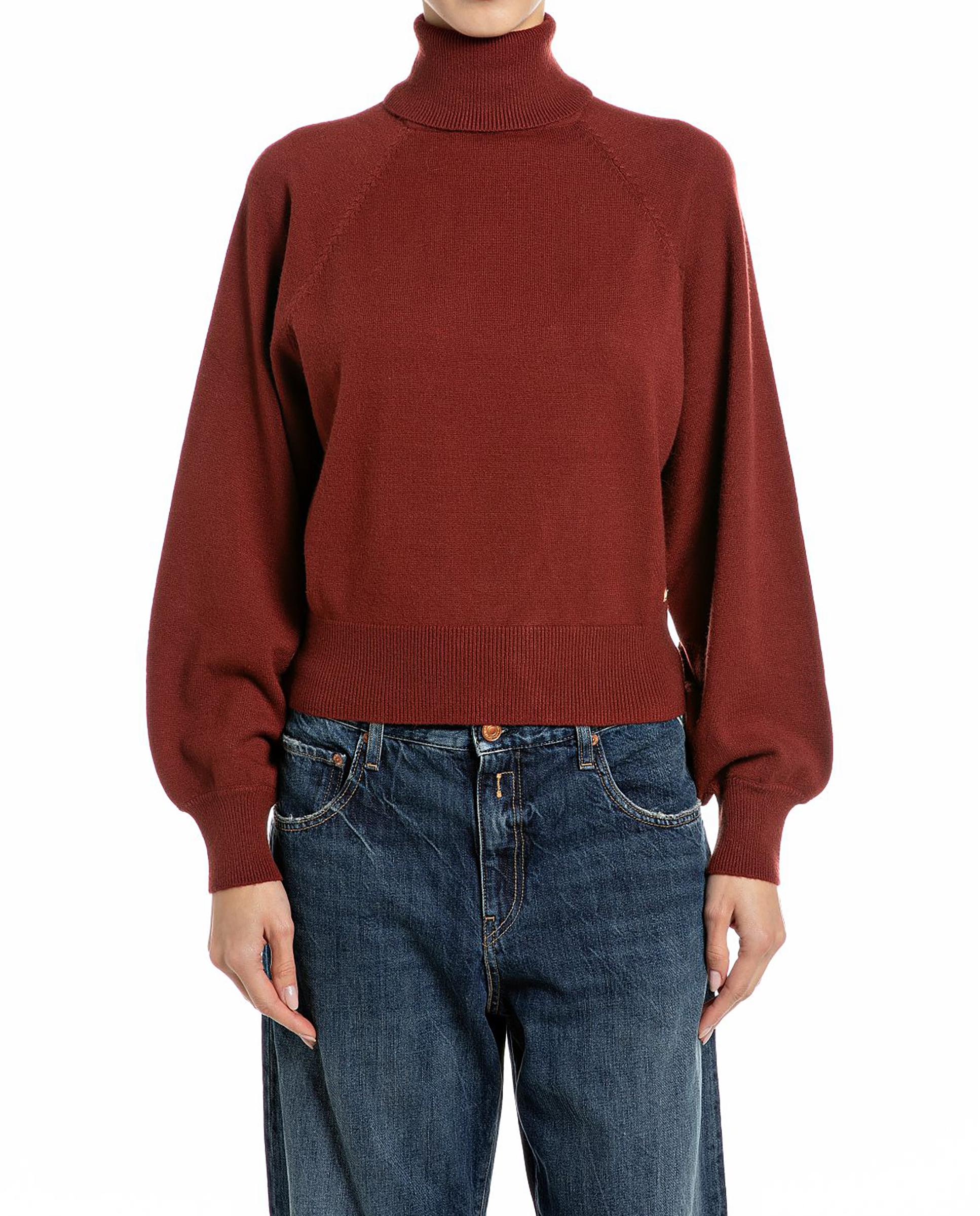 Jersey de mujer holgado de cuello alto - Replay - Granate Granate-1