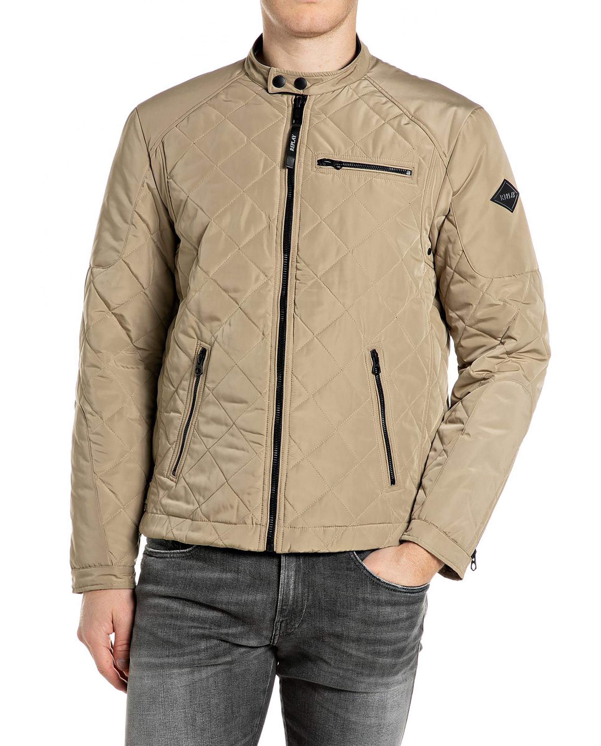 Cazadora de hombre acolchada con cremallera - Replay - Beige Beige-1