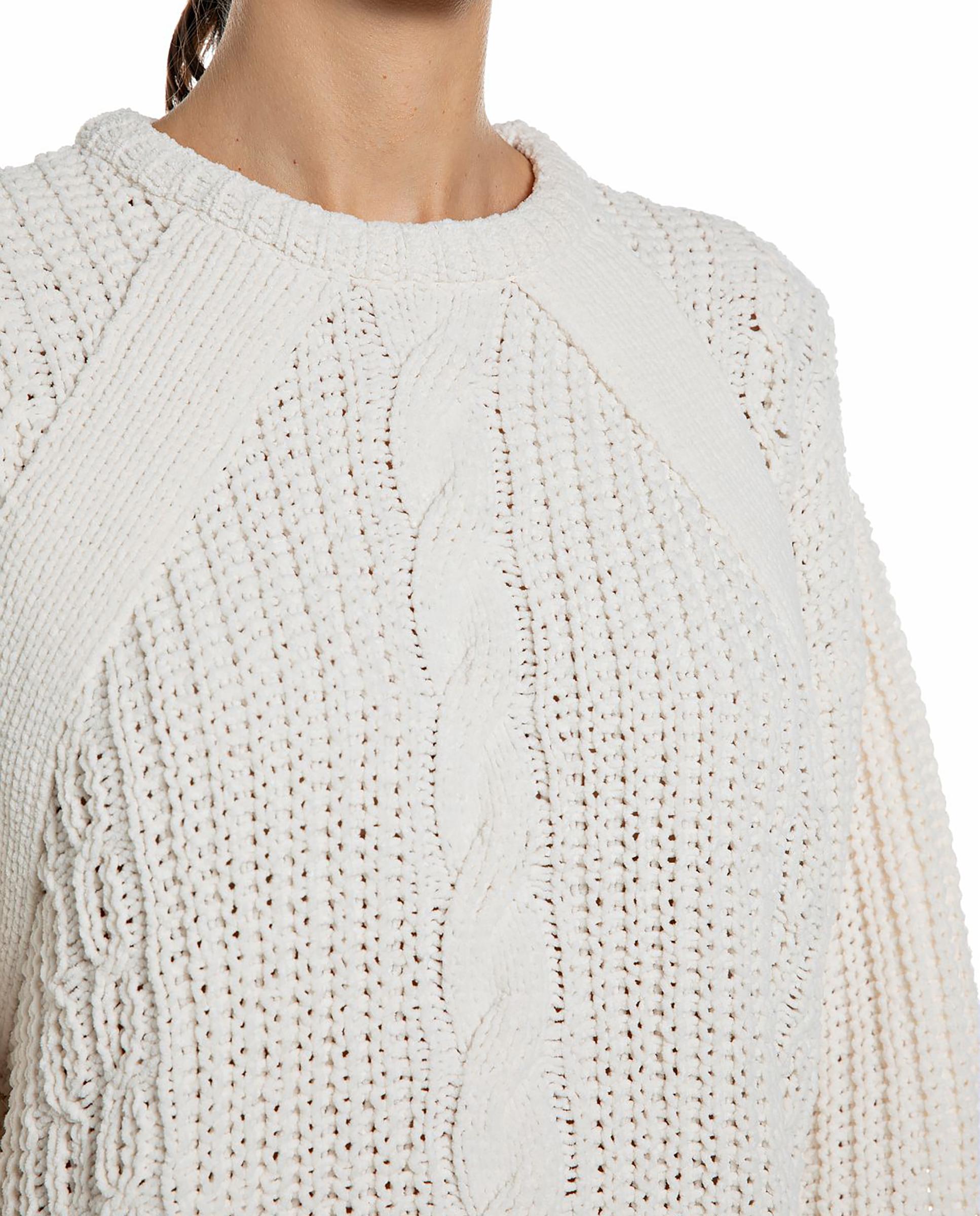 Jersey de mujer holgado con cuello redondo - Replay - Blanco Blanco-2