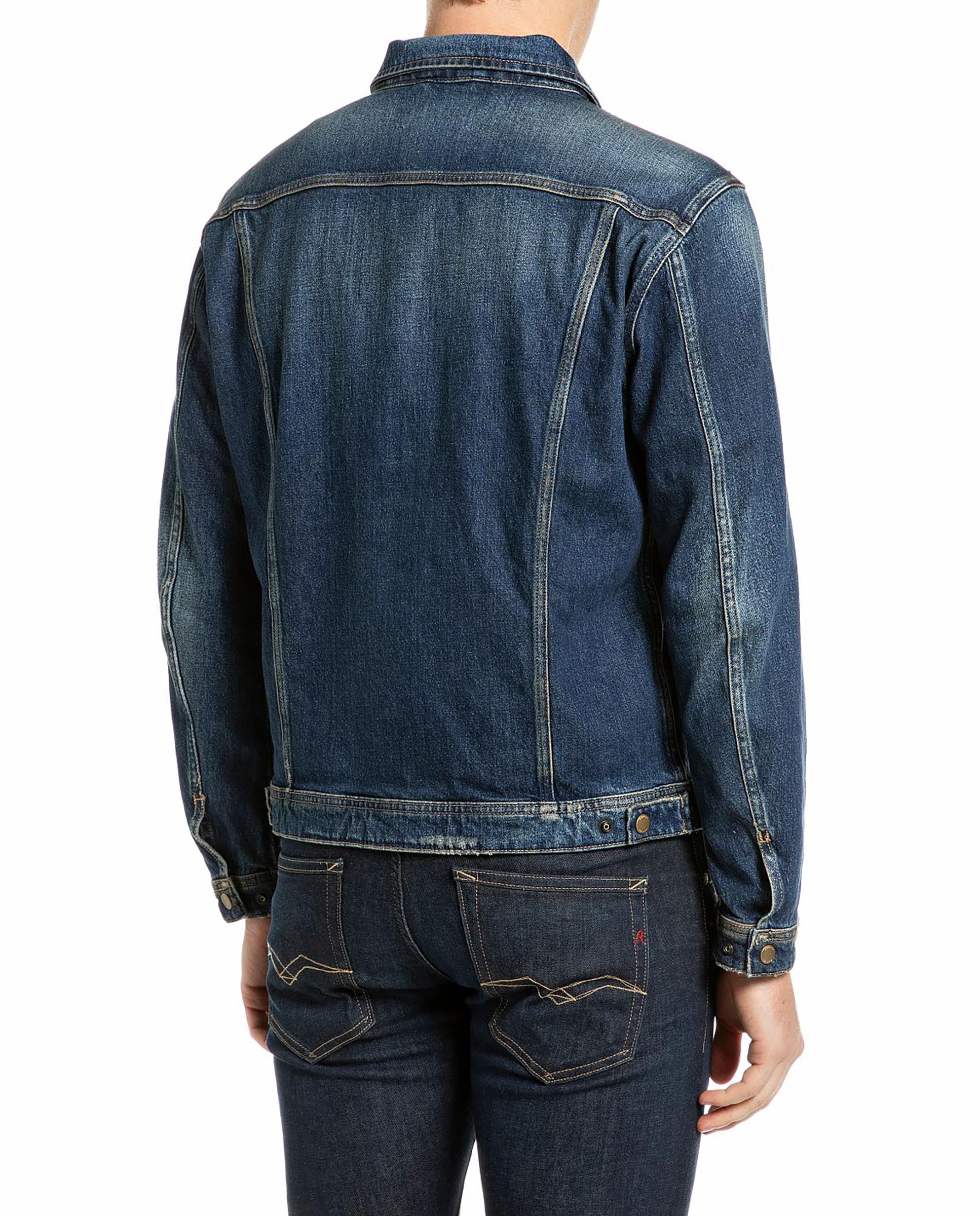Cazadora de hombre denim de algodón - Replay - Azul oscuro Azul oscuro-2