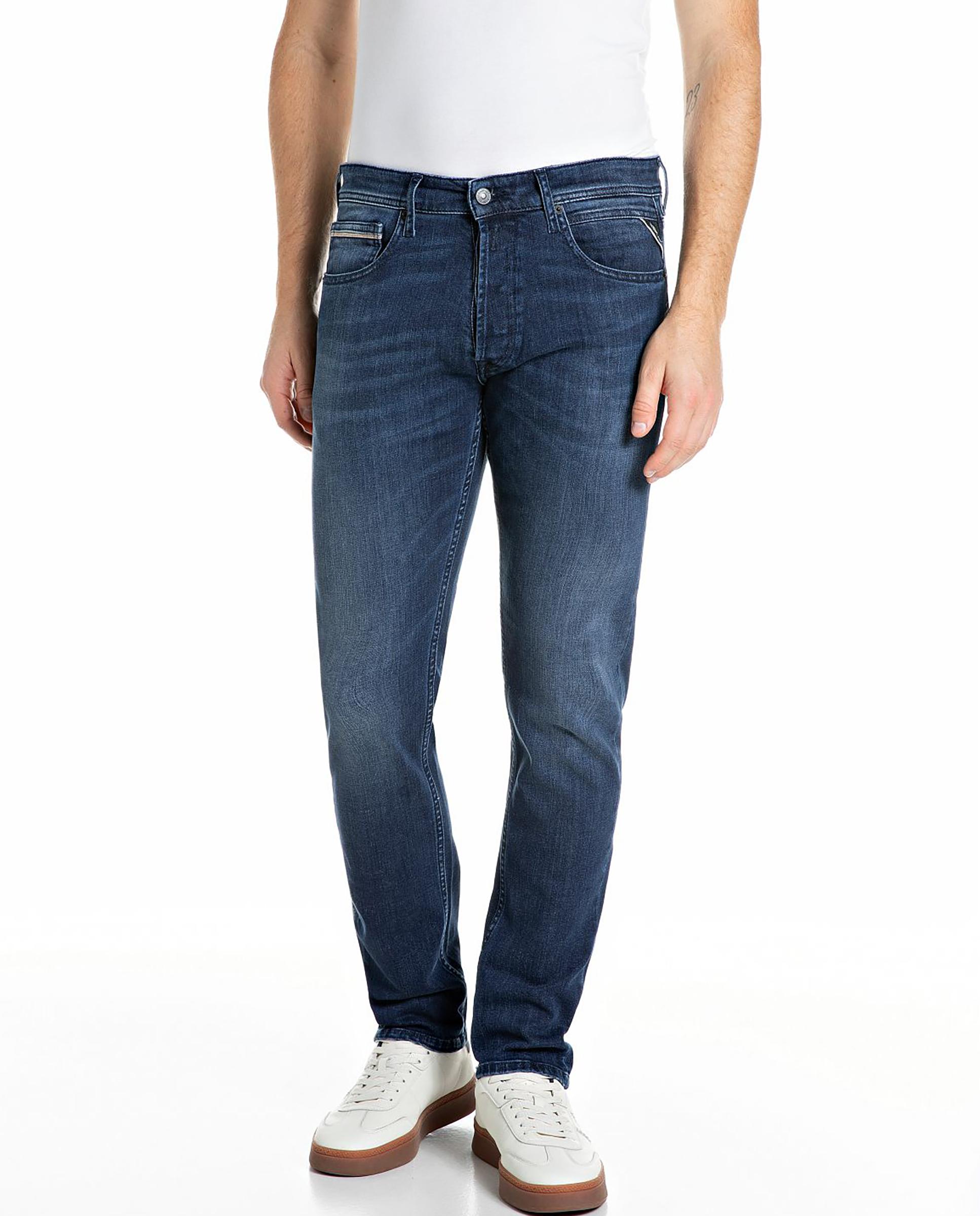 Imagen 0 de Vaqueros de hombre regular cinco bolsillos Azul oscuro