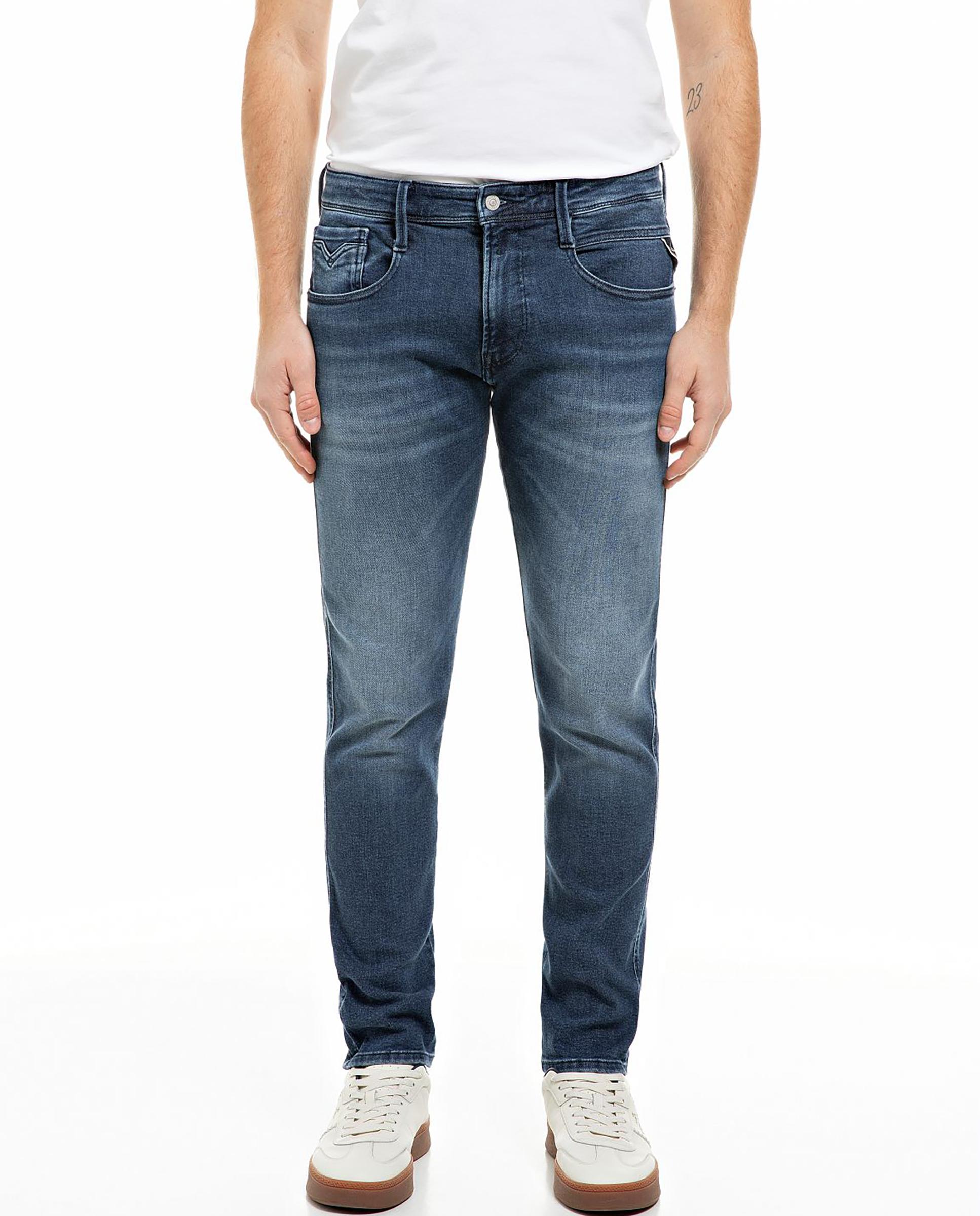 Imagen 0 de Vaqueros de hombre slim con cinco bolsillos Azul