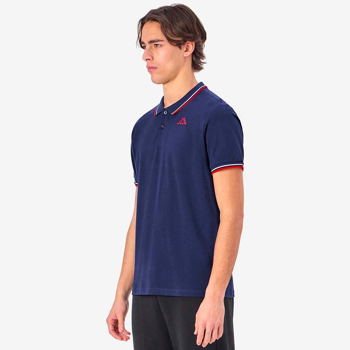 Polo de hombre Ezio2 Kappa - Rojo / Azul marino Rojo / Azul marino-2