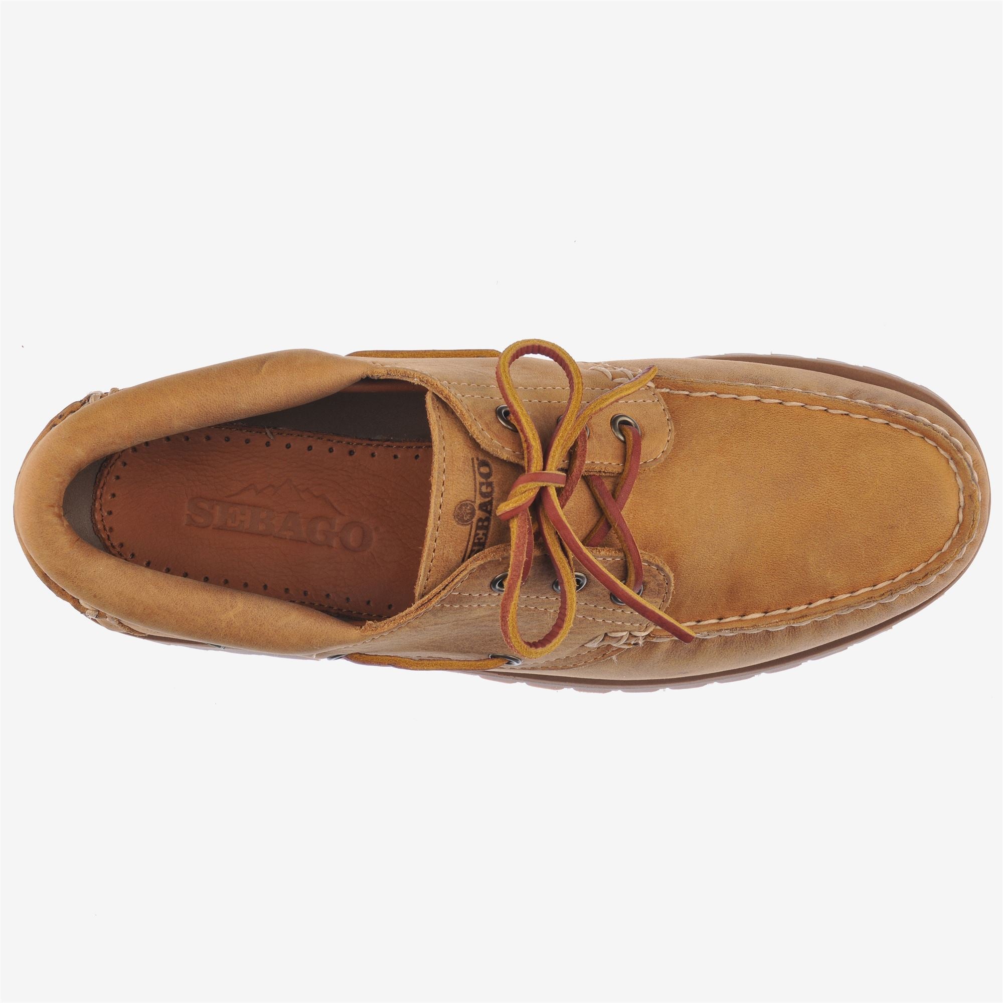 Náuticos de hombre de piel con cordones - Sebago - Marrón Marrón-4