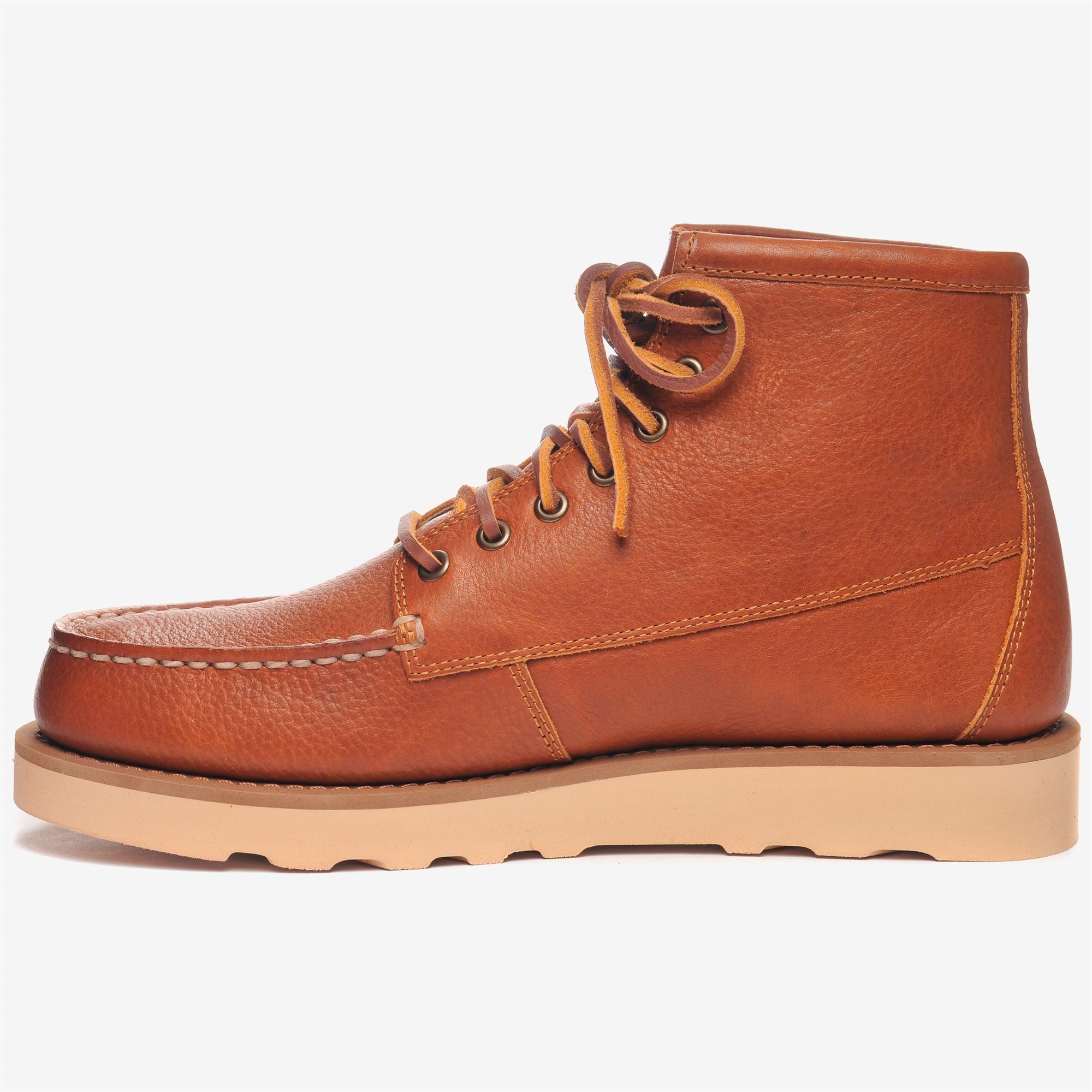 Imagen 2 de Botas de hombre de piel con puntera moc y cordones - Sebago - Marrón Marrón