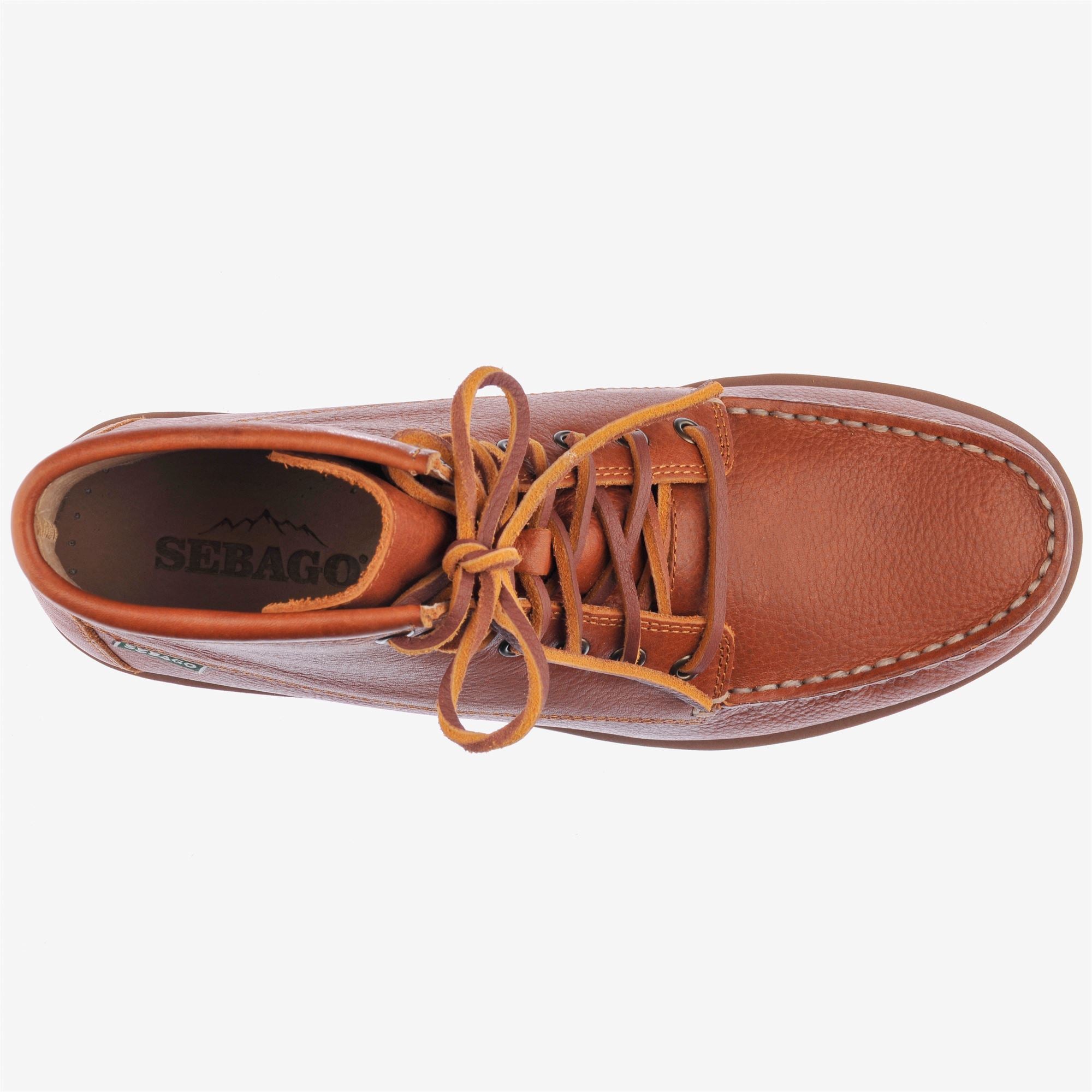 Imagen 4 de Botas de hombre de piel con puntera moc y cordones - Sebago - Marrón Marrón