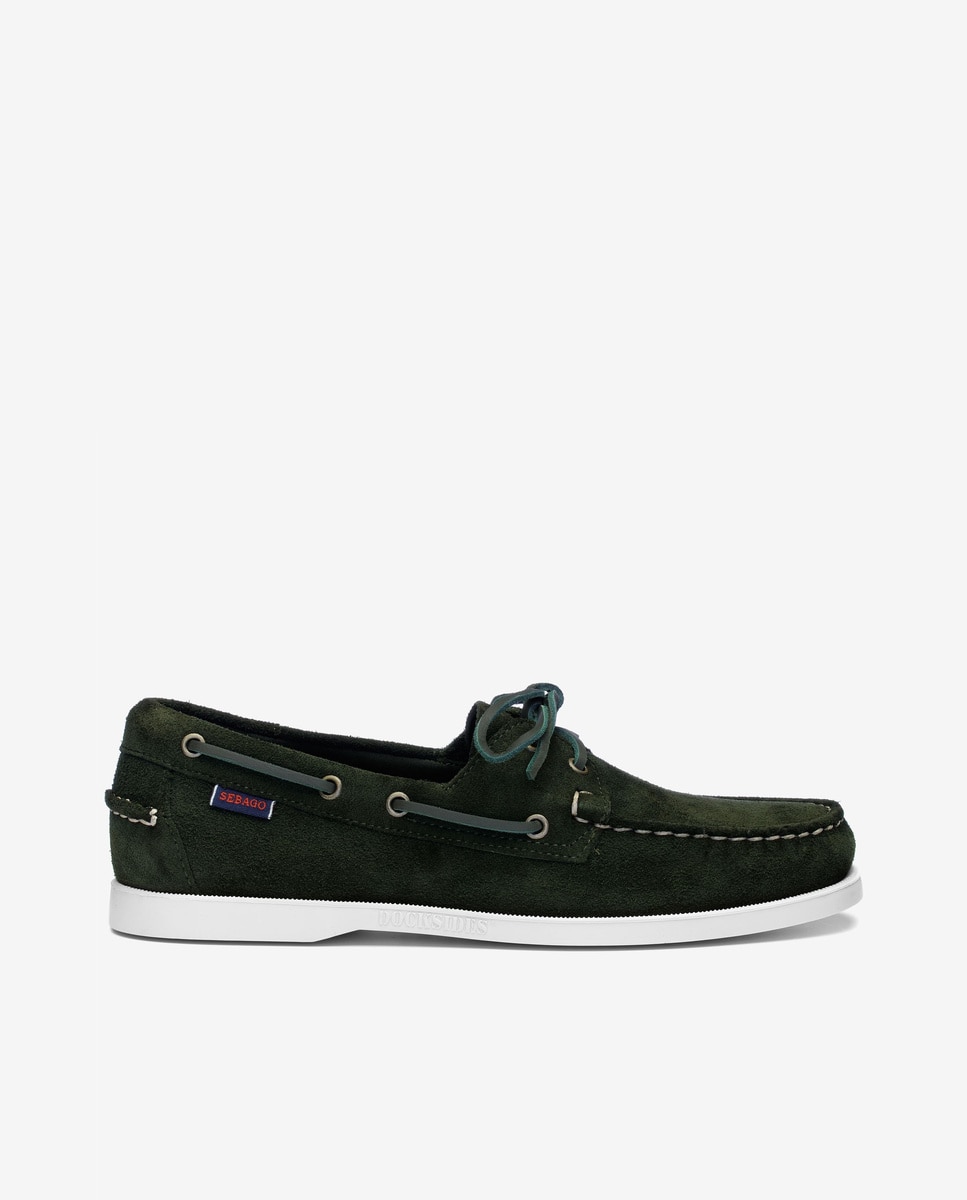 Náuticos de hombre de ante con cordones - Sebago - Verde Verde-1