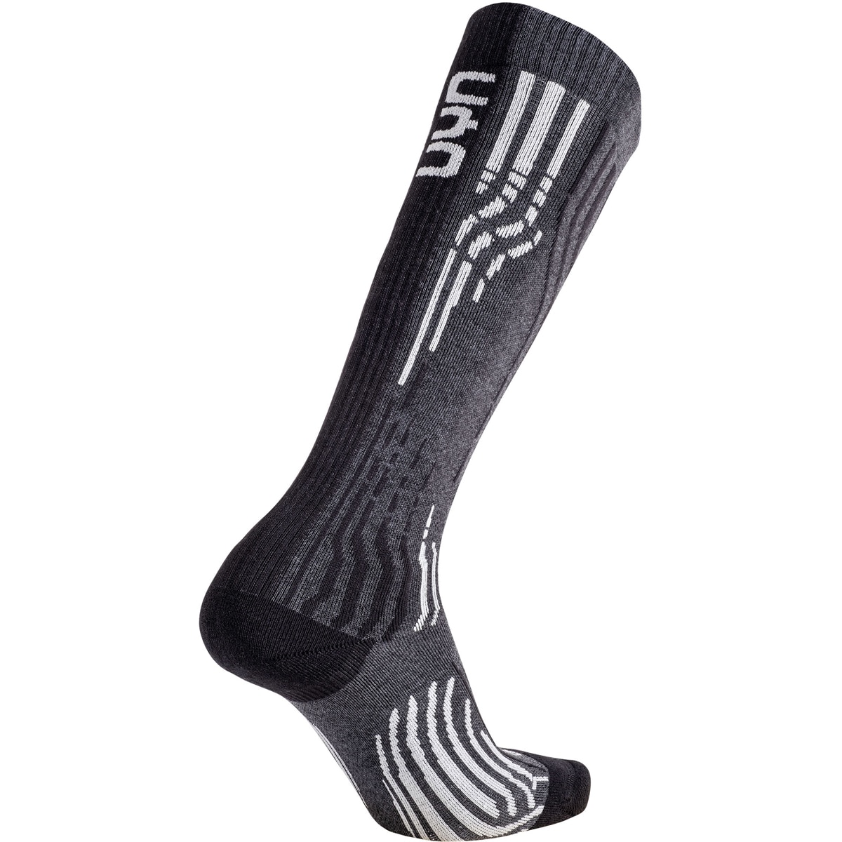 Calcetines de esquí de mujer Cashmere UYN - Gris / Blanco Gris / Blanco-2