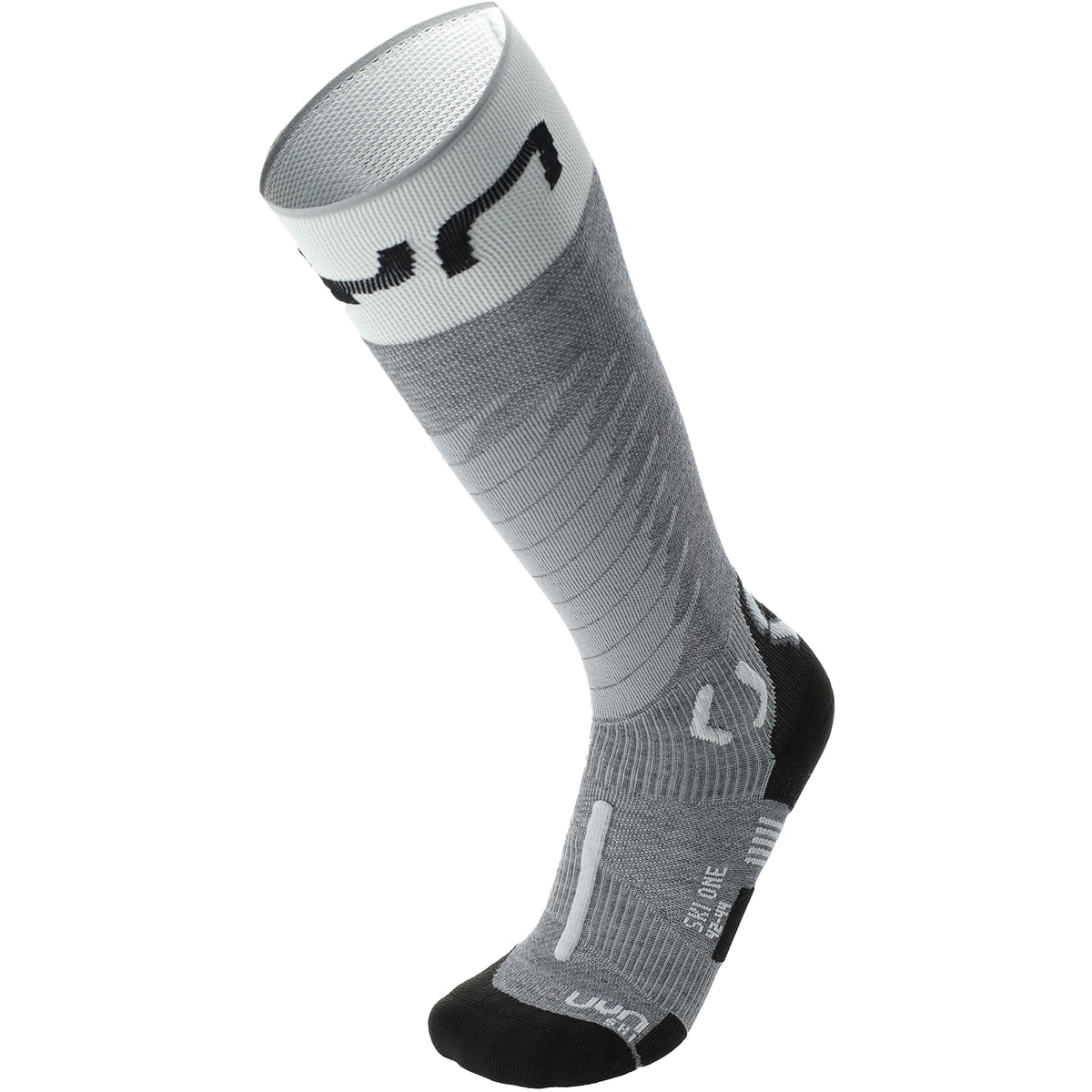UYN Calcetines de esquí de mujer One Merino Gris / Blanco