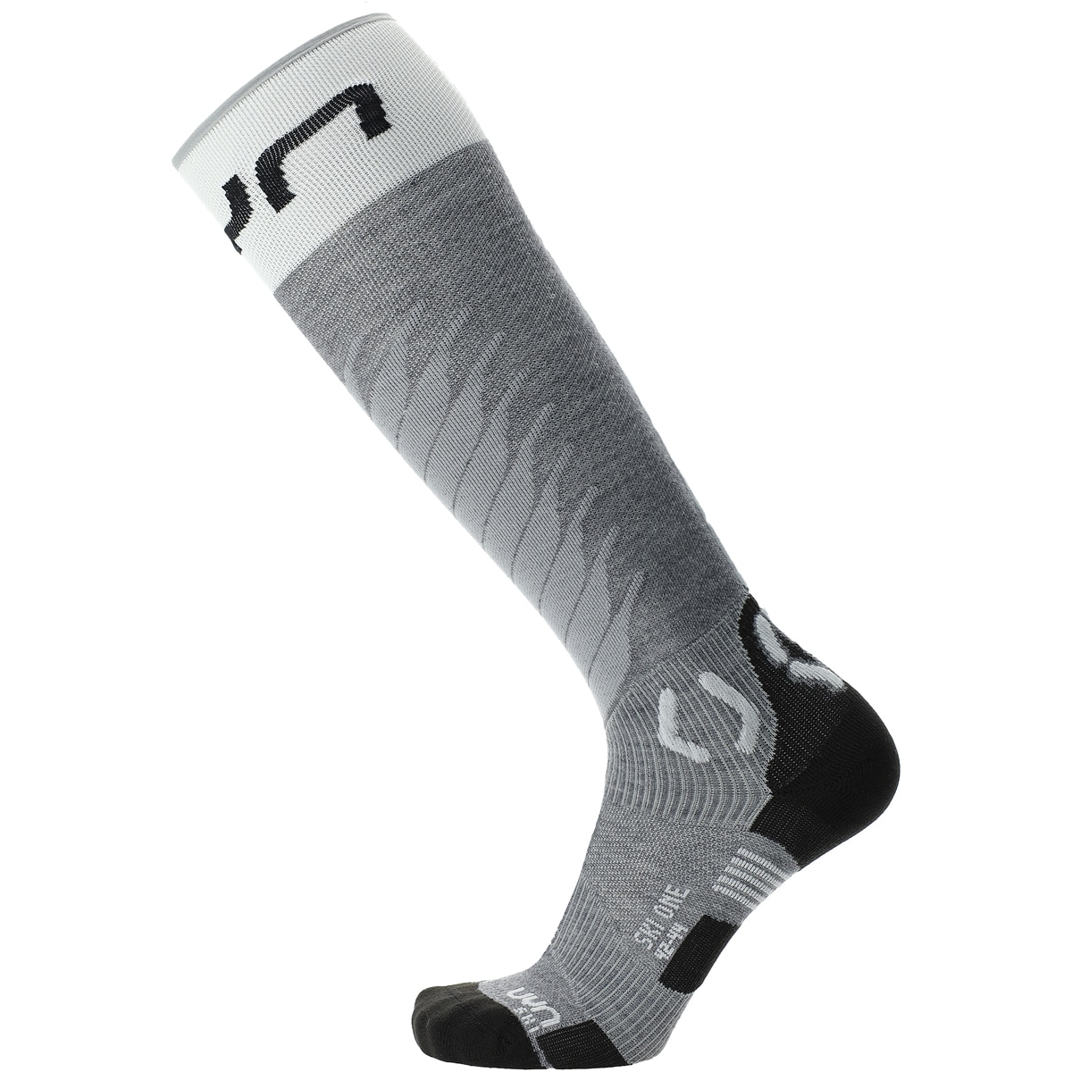 Calcetines de esquí de mujer One Merino UYN - Gris / Blanco Gris / Blanco-3