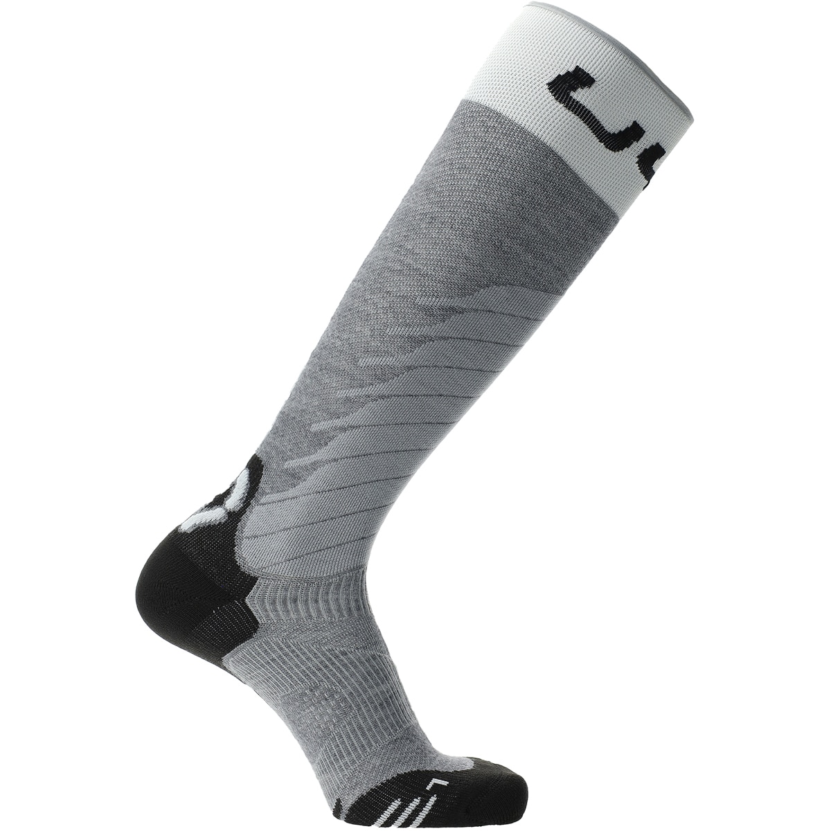 Calcetines de esquí de mujer One Merino UYN - Gris / Blanco Gris / Blanco-4