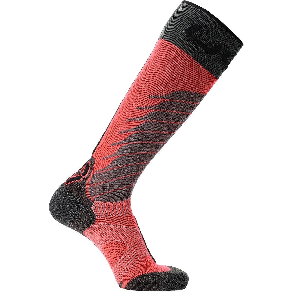 Calcetines de esquí de mujer One Merino UYN - Rosa / Negro Rosa / Negro-4