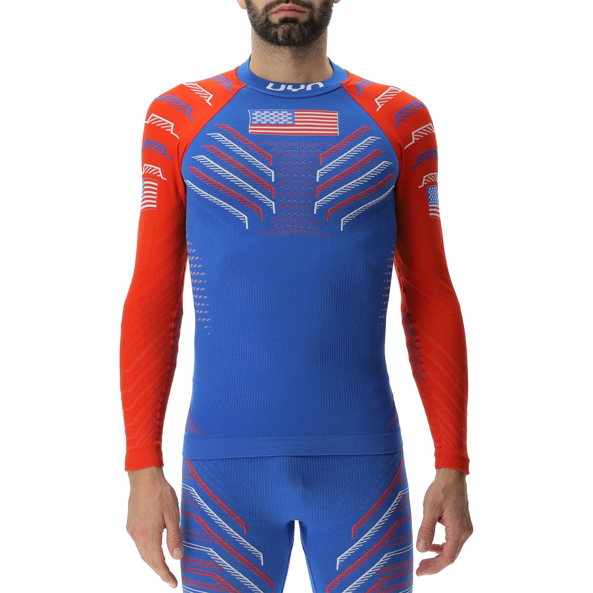 Imagen 0 de Camiseta térmica de hombre Natyon 3.0 USA UYN Azul / Blanco