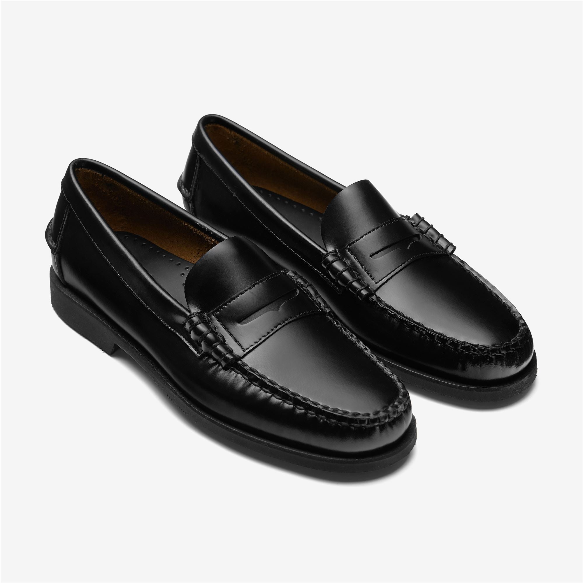 Mocasin de mujer en piel con suela de goma - Sebago - Negro Negro-3