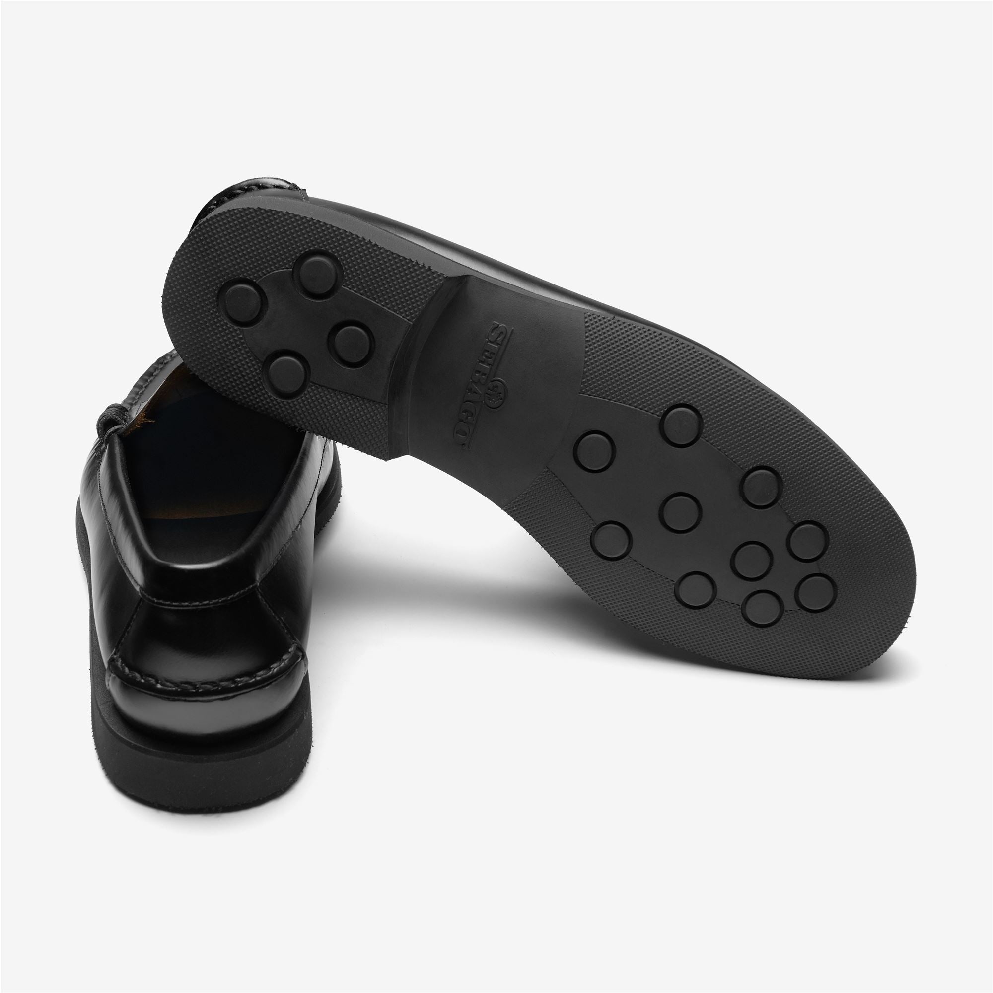 Mocasin de mujer en piel con suela de goma - Sebago - Negro Negro-4