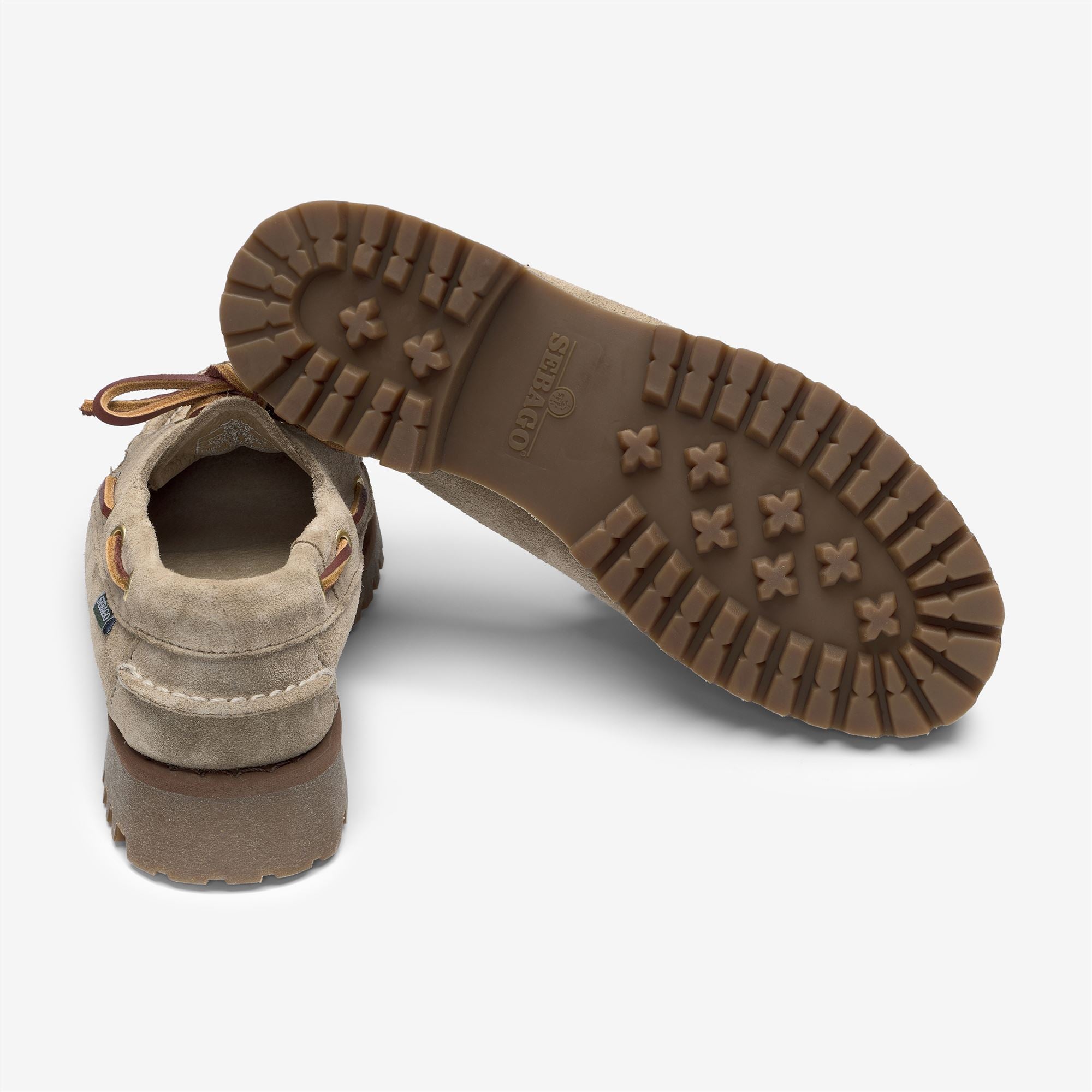 Imagen 4 de Náuticos de mujer de ante con cordones - Sebago - Beige Beige
