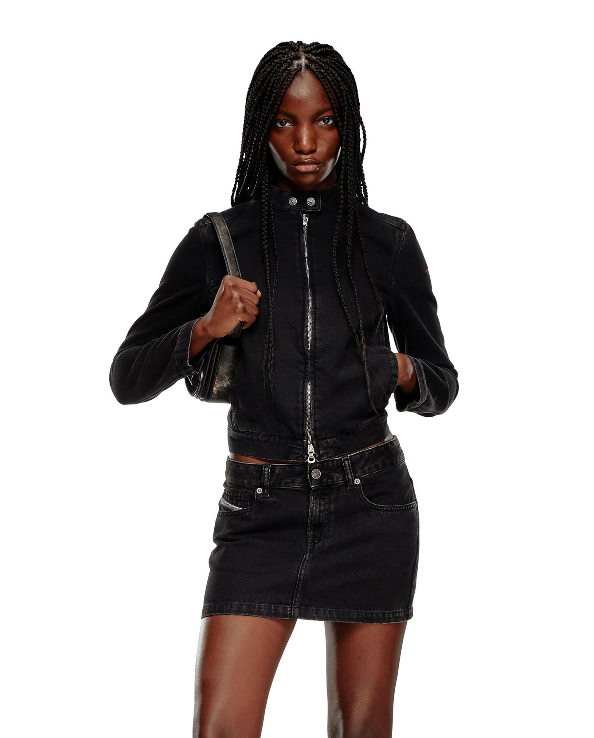 Chaqueta denin de mujer de algodón - Diesel - Negro Negro-2