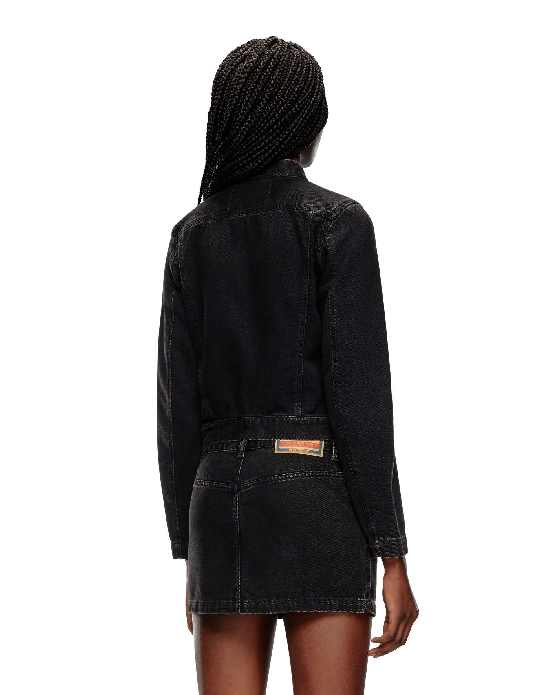 Chaqueta denin de mujer de algodón - Diesel - Negro Negro-3