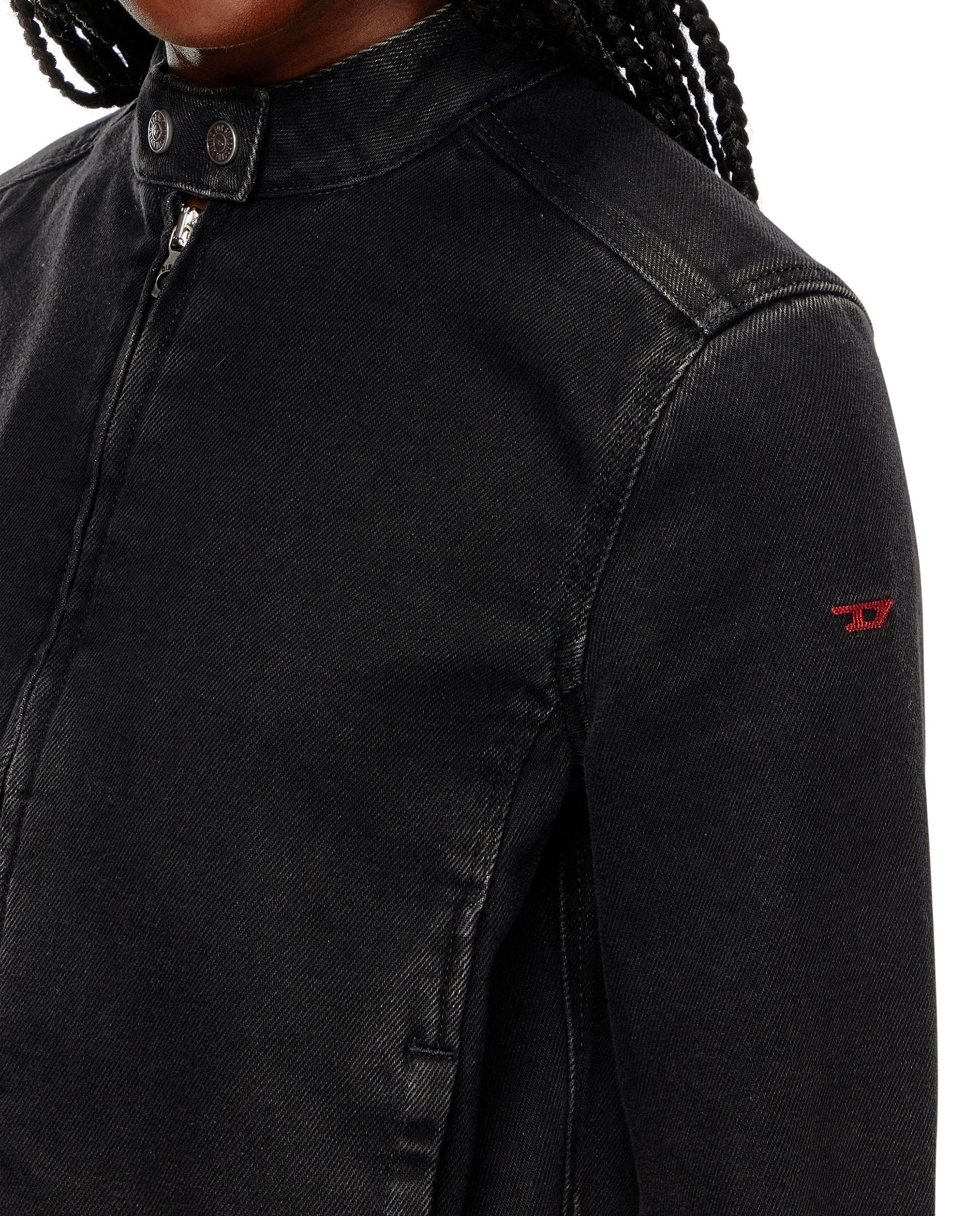 Chaqueta denin de mujer de algodón - Diesel - Negro Negro-4