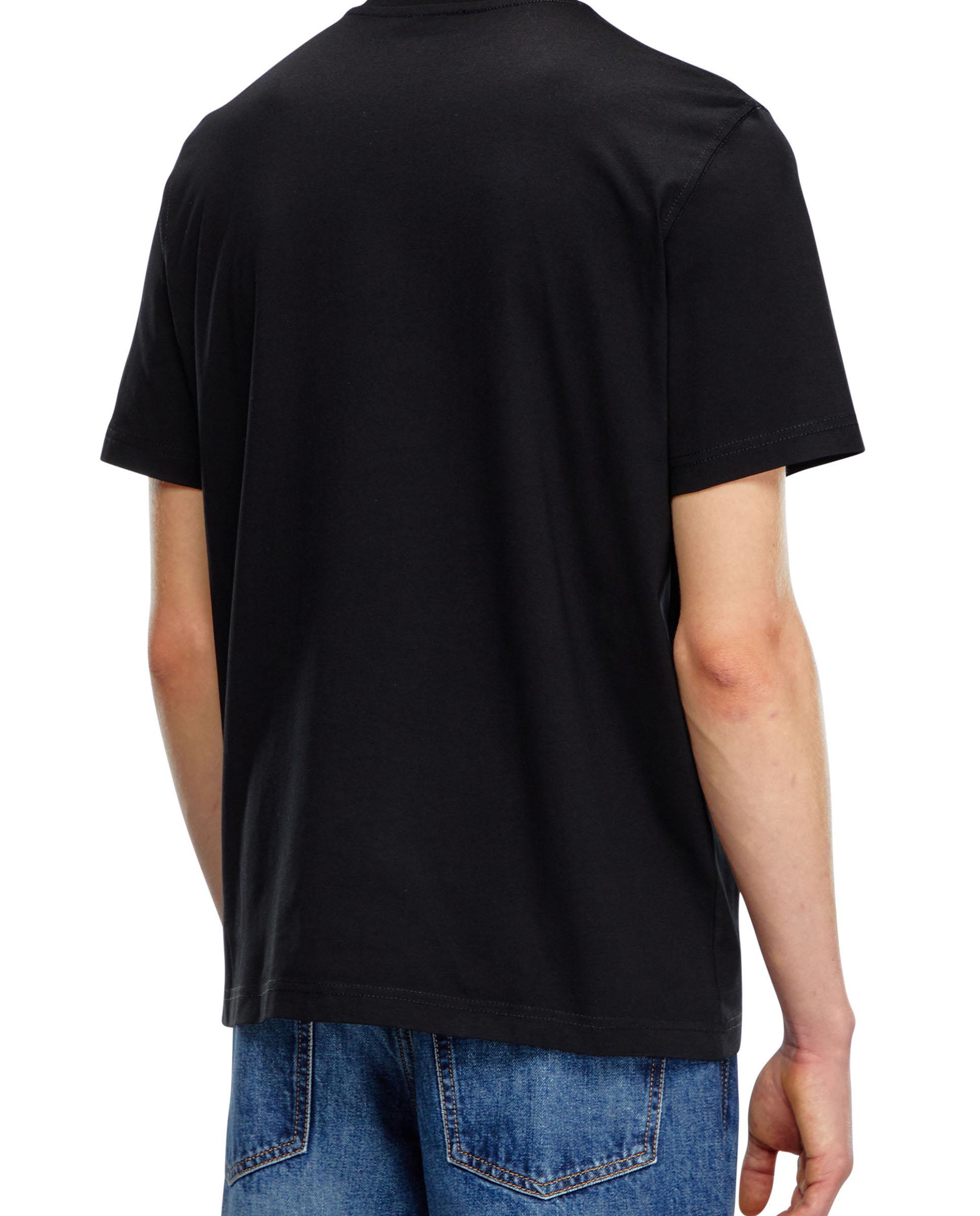Camiseta de hombre de manga corta con logotipo diesel borroso - Negro Negro-2