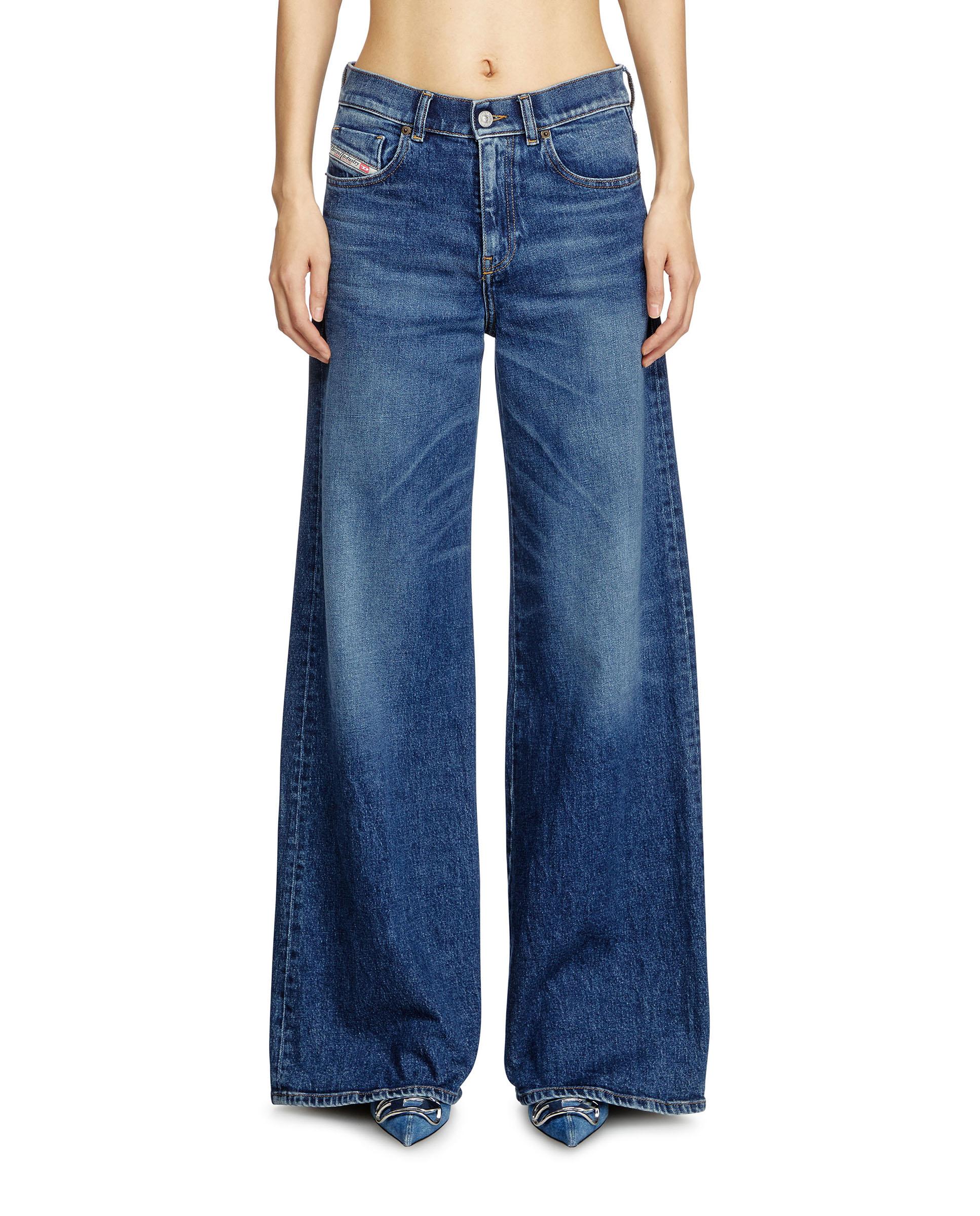 Vaqueros campana de mujer DIESEL con cintura media - Azul denim Azul denim-1