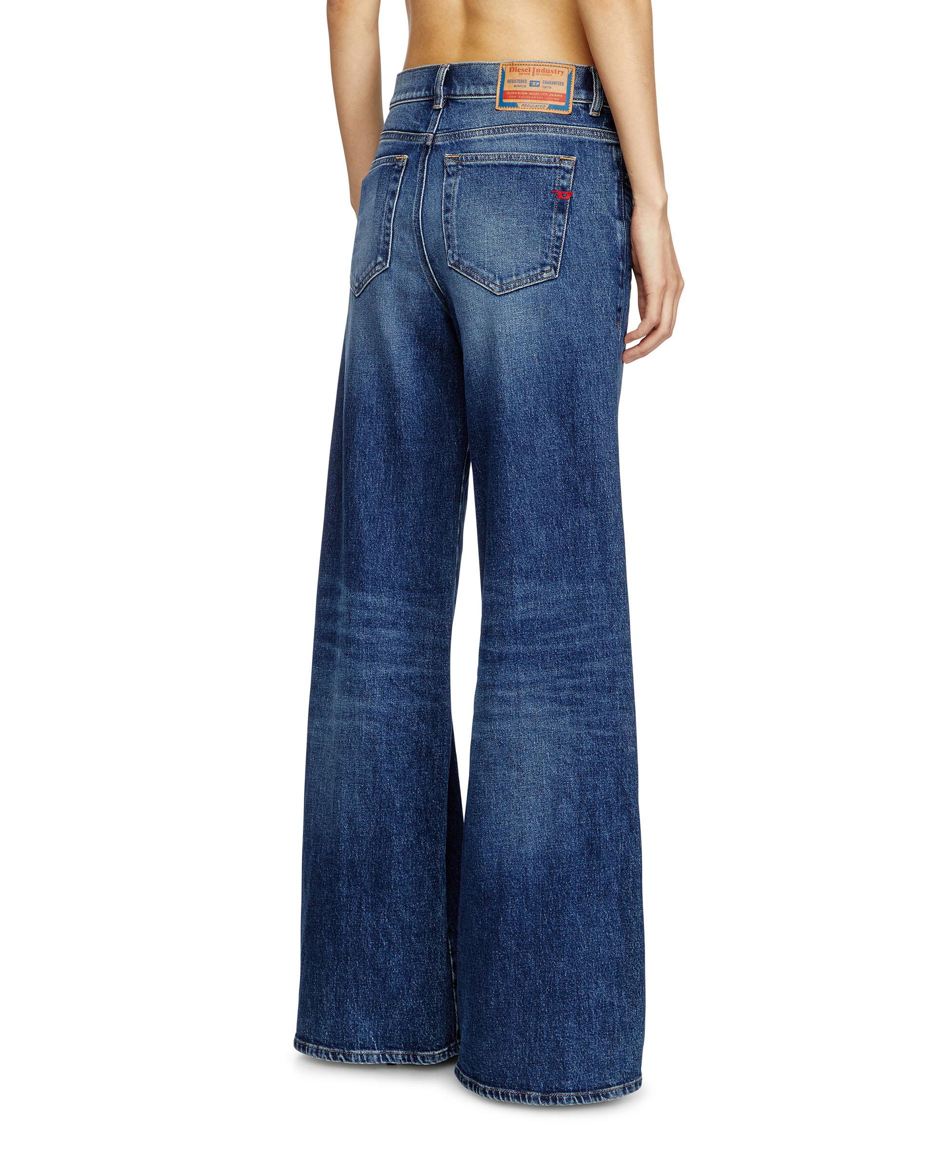 Vaqueros campana de mujer DIESEL con cintura media - Azul denim Azul denim-2