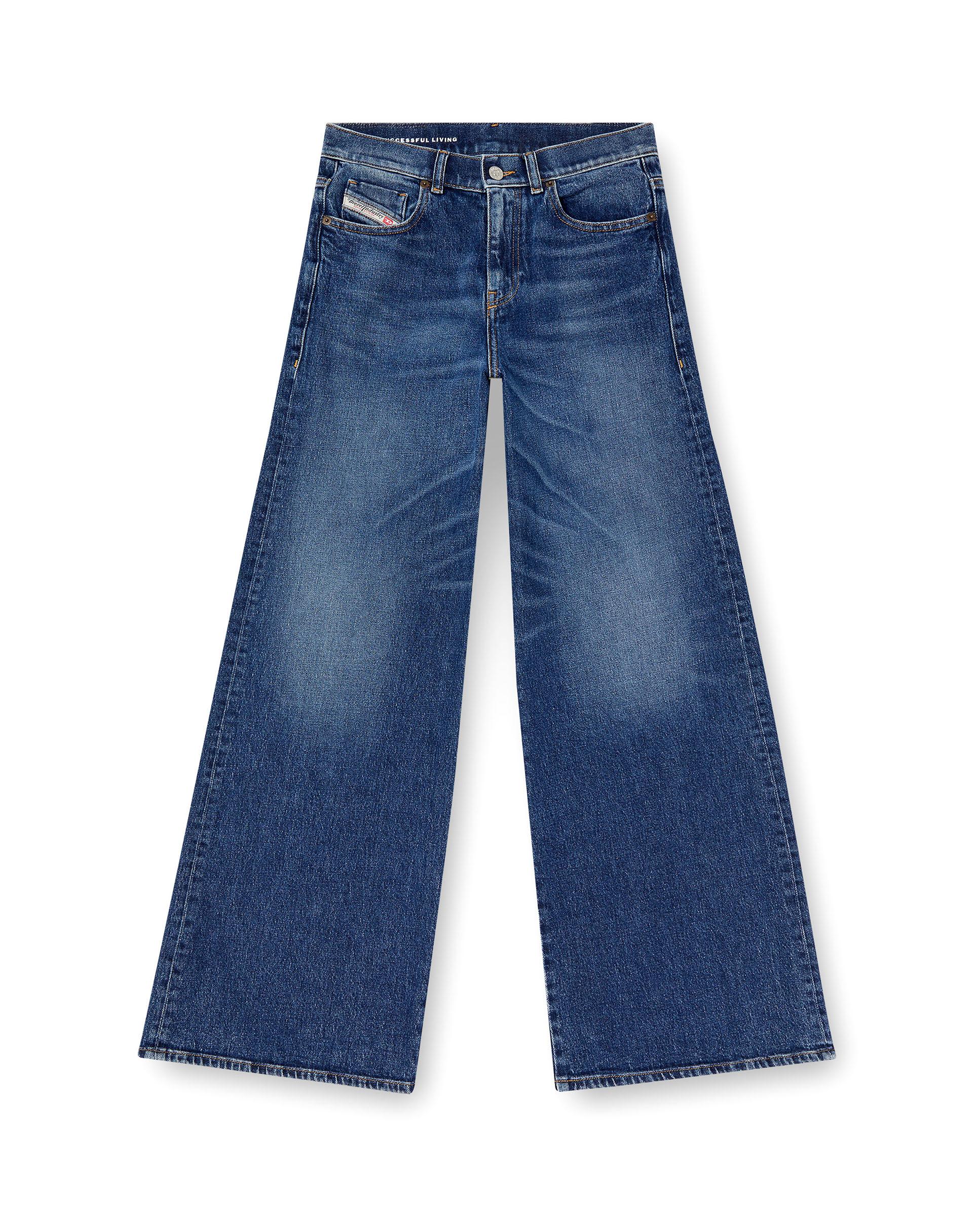Vaqueros campana de mujer DIESEL con cintura media - Azul denim Azul denim-5