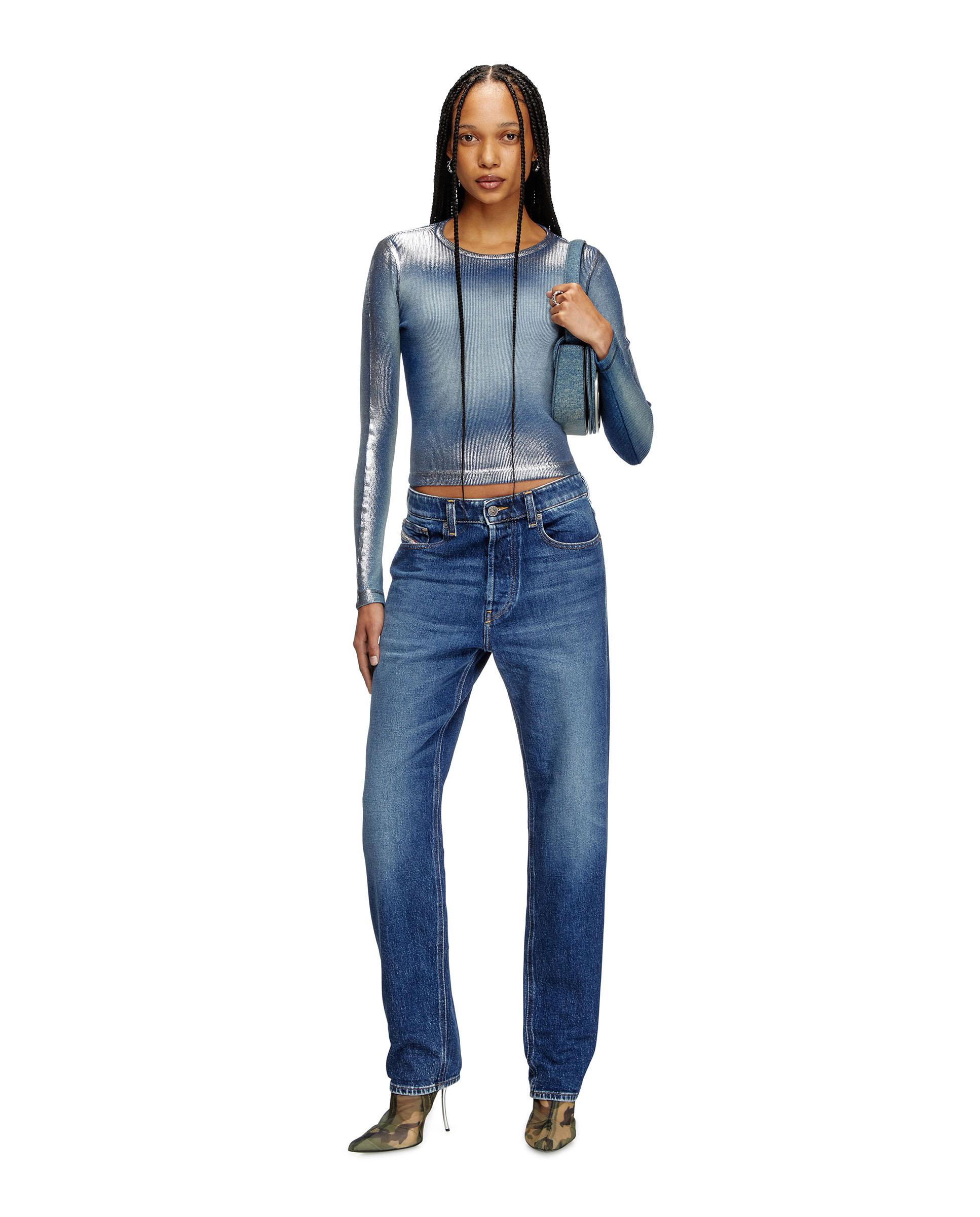 Vaqueros rectos de mujer DIESEL con cintura baja - Azul denim Azul denim-4