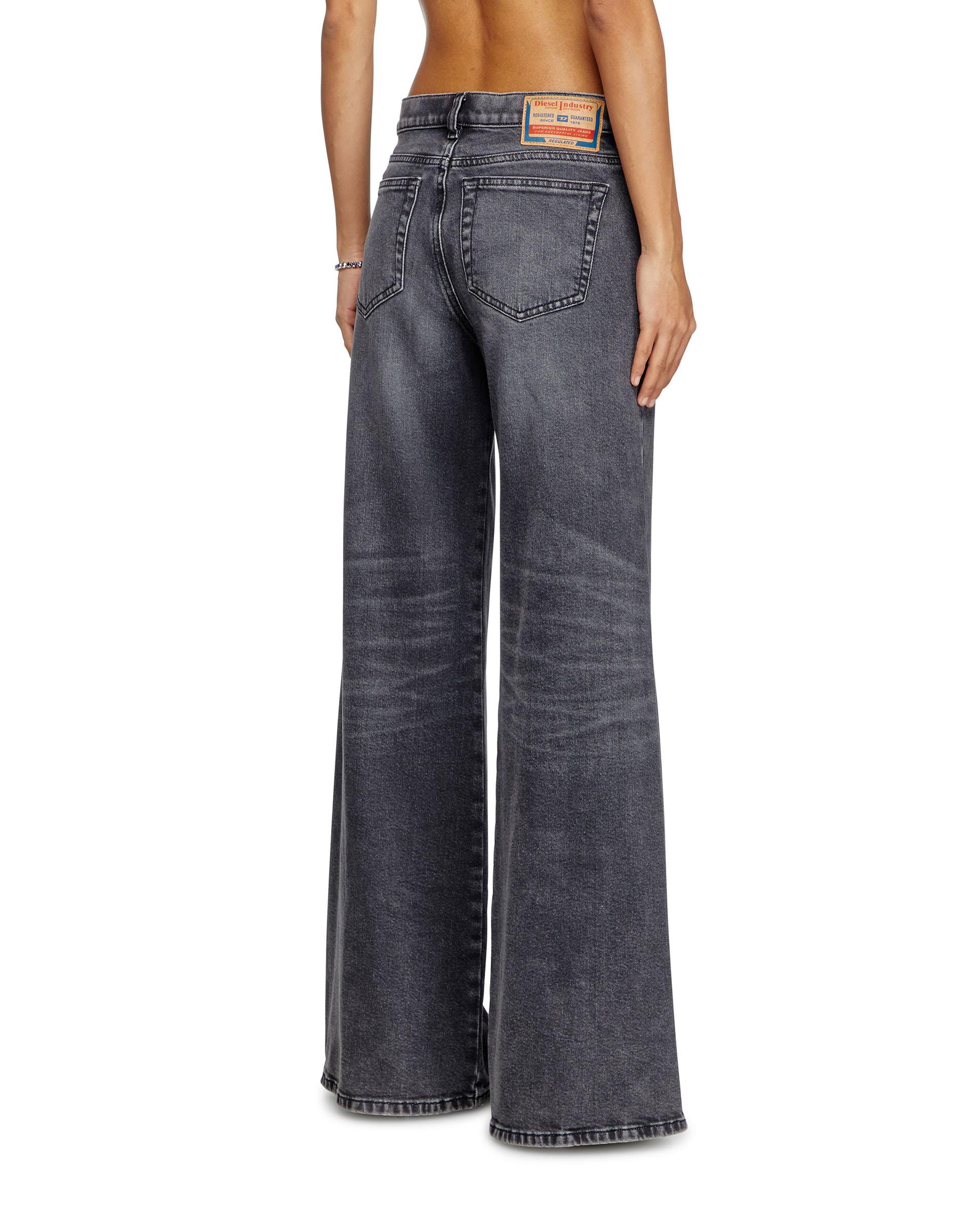 Vaqueros campana de mujer DIESEL con cintura media - Gris Gris-3