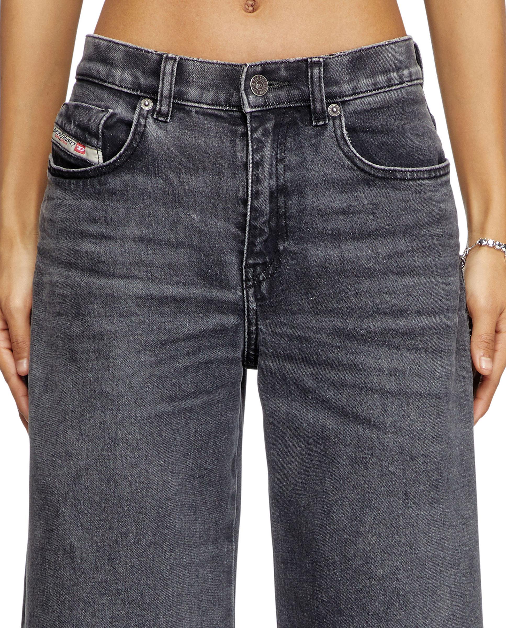 Vaqueros campana de mujer DIESEL con cintura media - Gris Gris-4